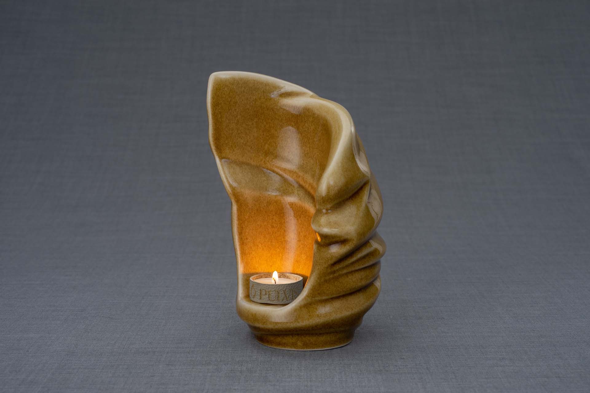 Pulvis Art Urns Keepsake Urn Handmade Cremation Keepsake Urn "Light" - Small | Dark Sand | Ceramic