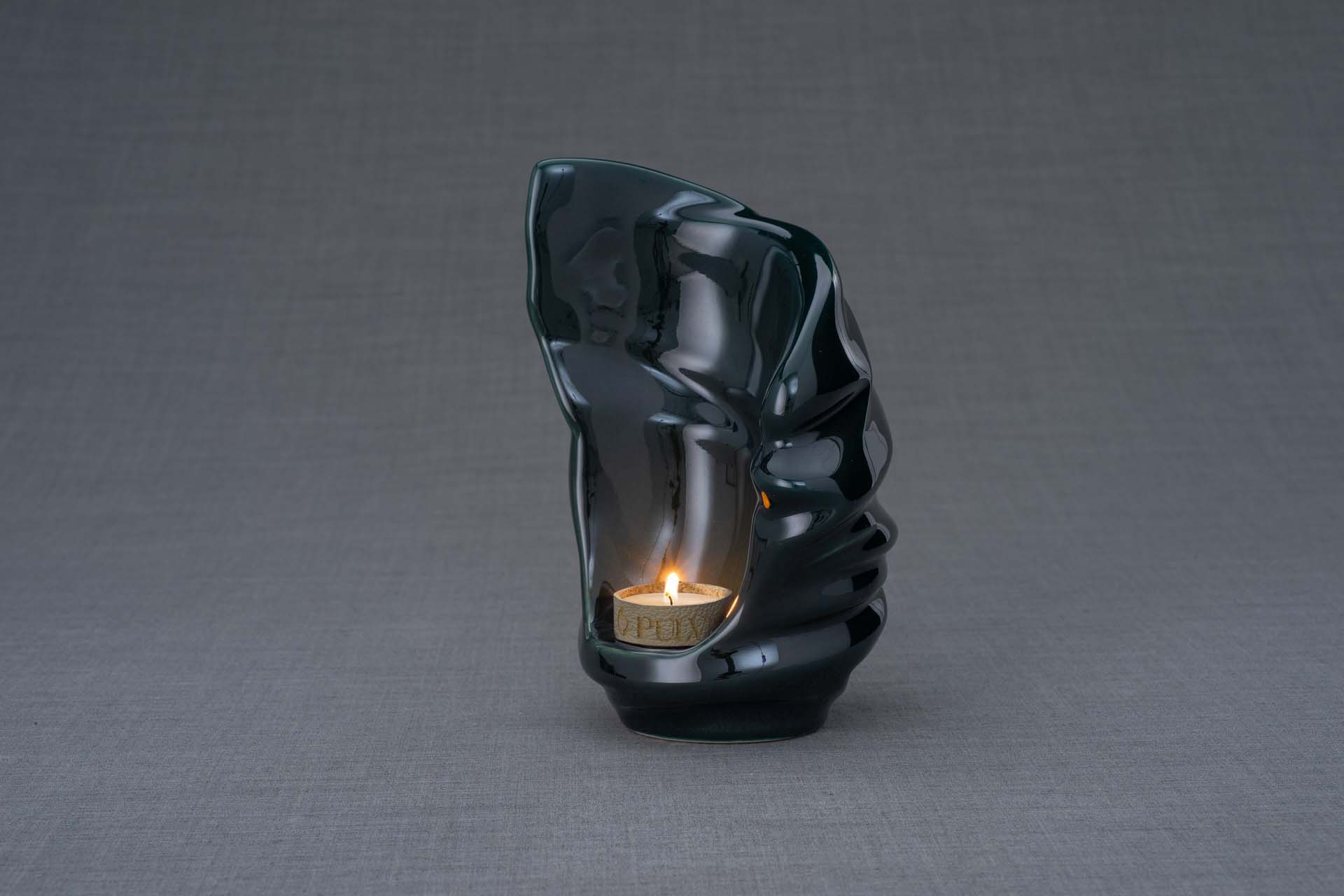 Pulvis Art Urns Keepsake Urn Handmade Cremation Keepsake Urn "Light" - Small | Oxide Green | Ceramic