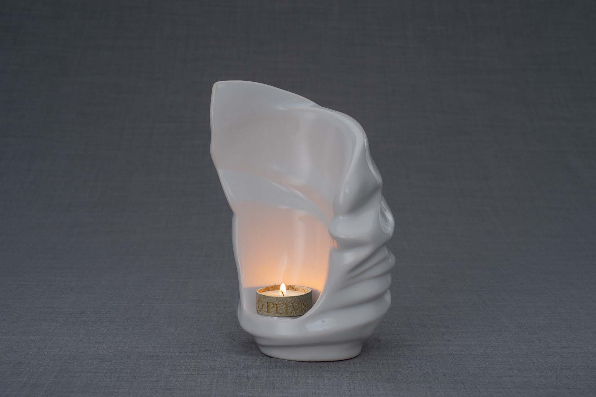 Pulvis Art Urns Keepsake Urn Handmade Cremation Keepsake Urn "Light" - Small | White | Ceramic