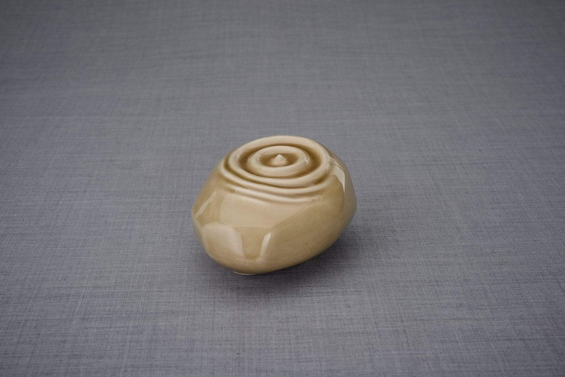 Resonance Handmade Cremation Keepsake Urn for Ashes, color Beige-Pulvis Art Urns