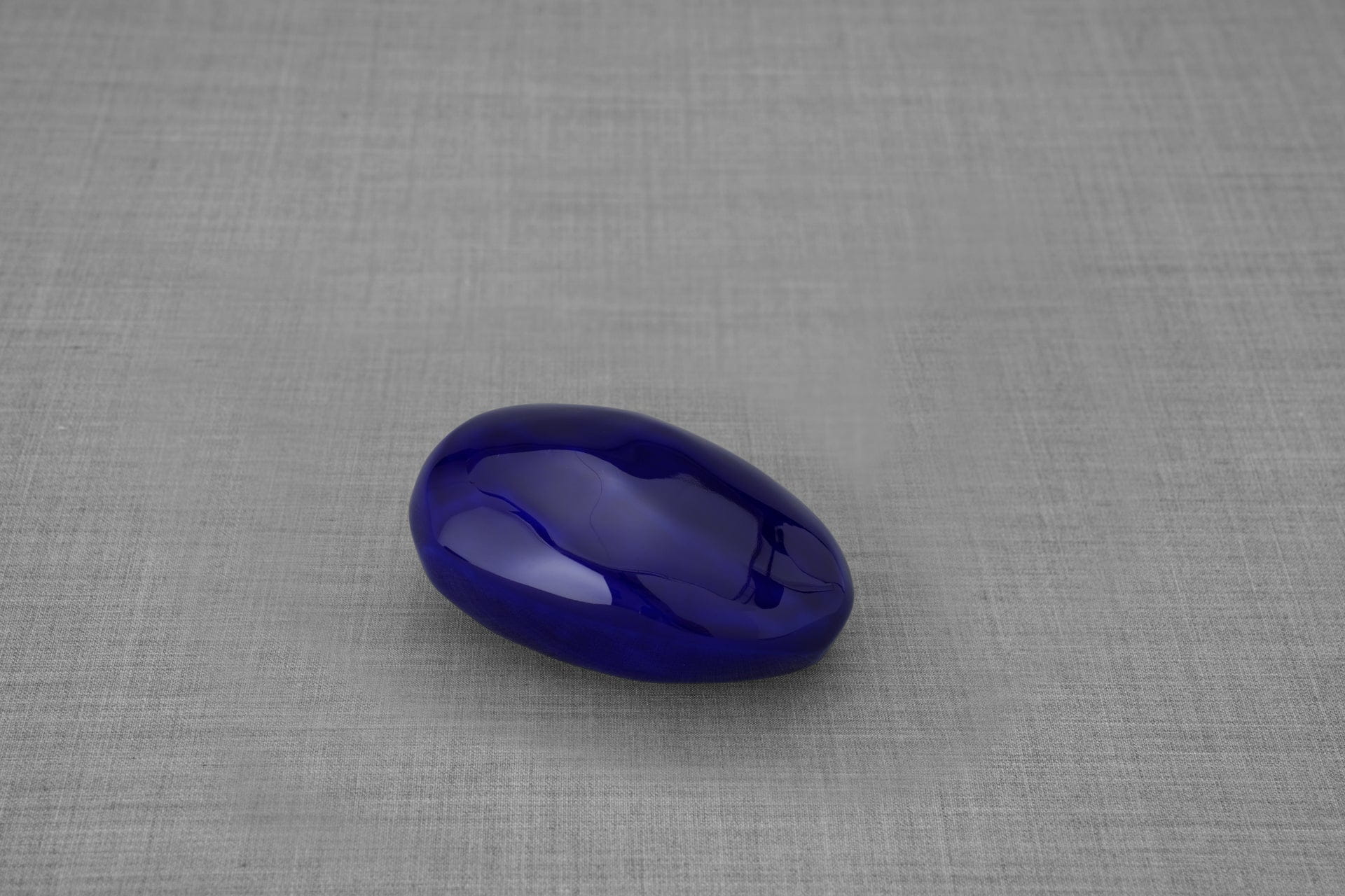 Pulvis Art Urns Keepsake Urn Handmade Cremation Keepsake Urn "Stone" - Small | Cobalt Metallic | Ceramic