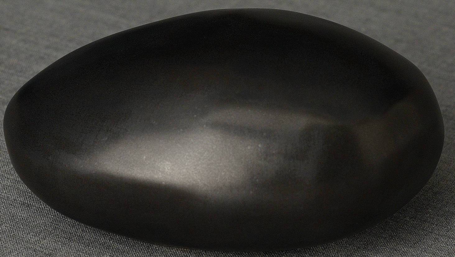 Stone Handmade Cremation Keepsake Urn for Ashes, color Dark Matte-PulvisArtUrns-Pulvis Art Urns