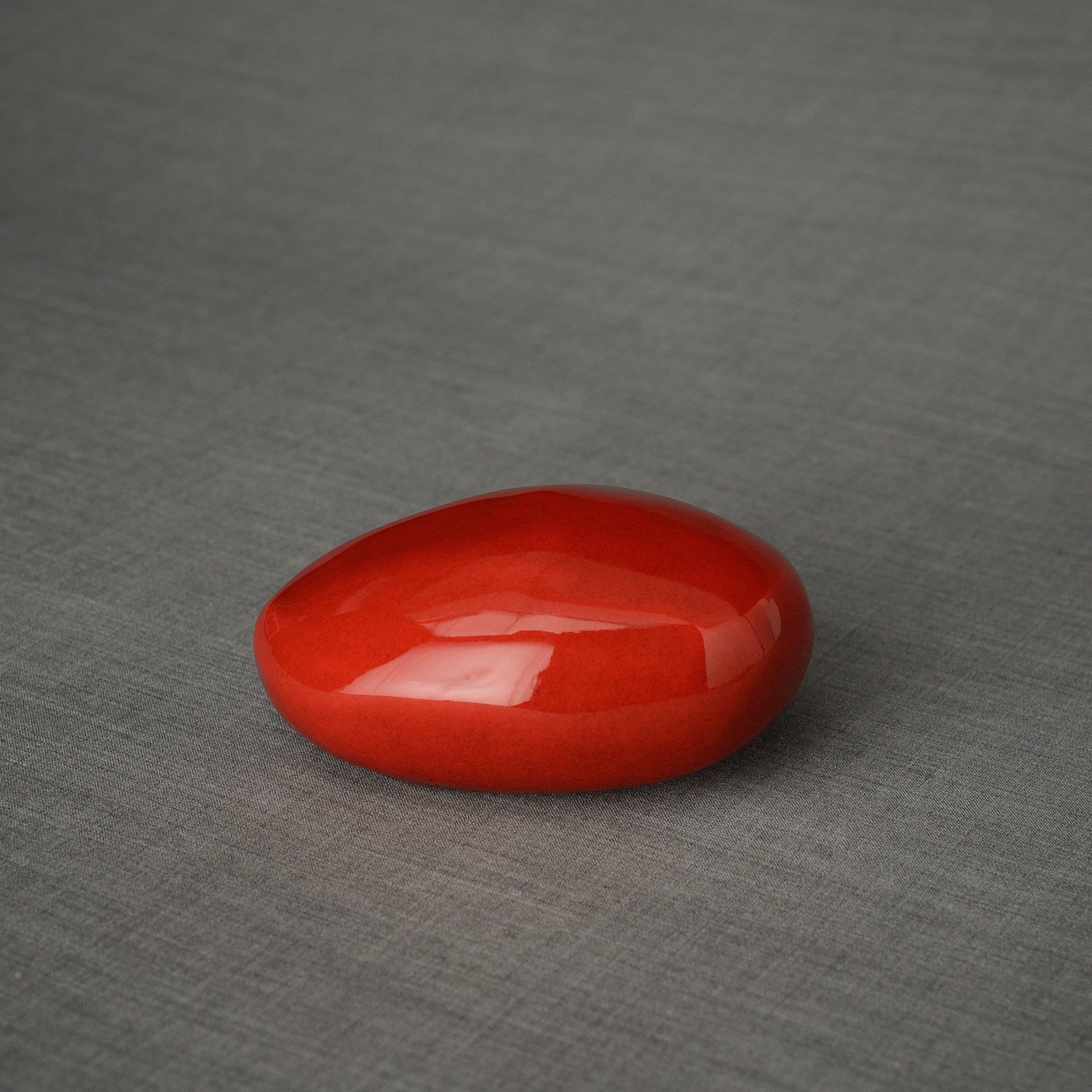 Stone Handmade Cremation Keepsake Urn for Ashes, color Red-PulvisArtUrns-Pulvis Art Urns