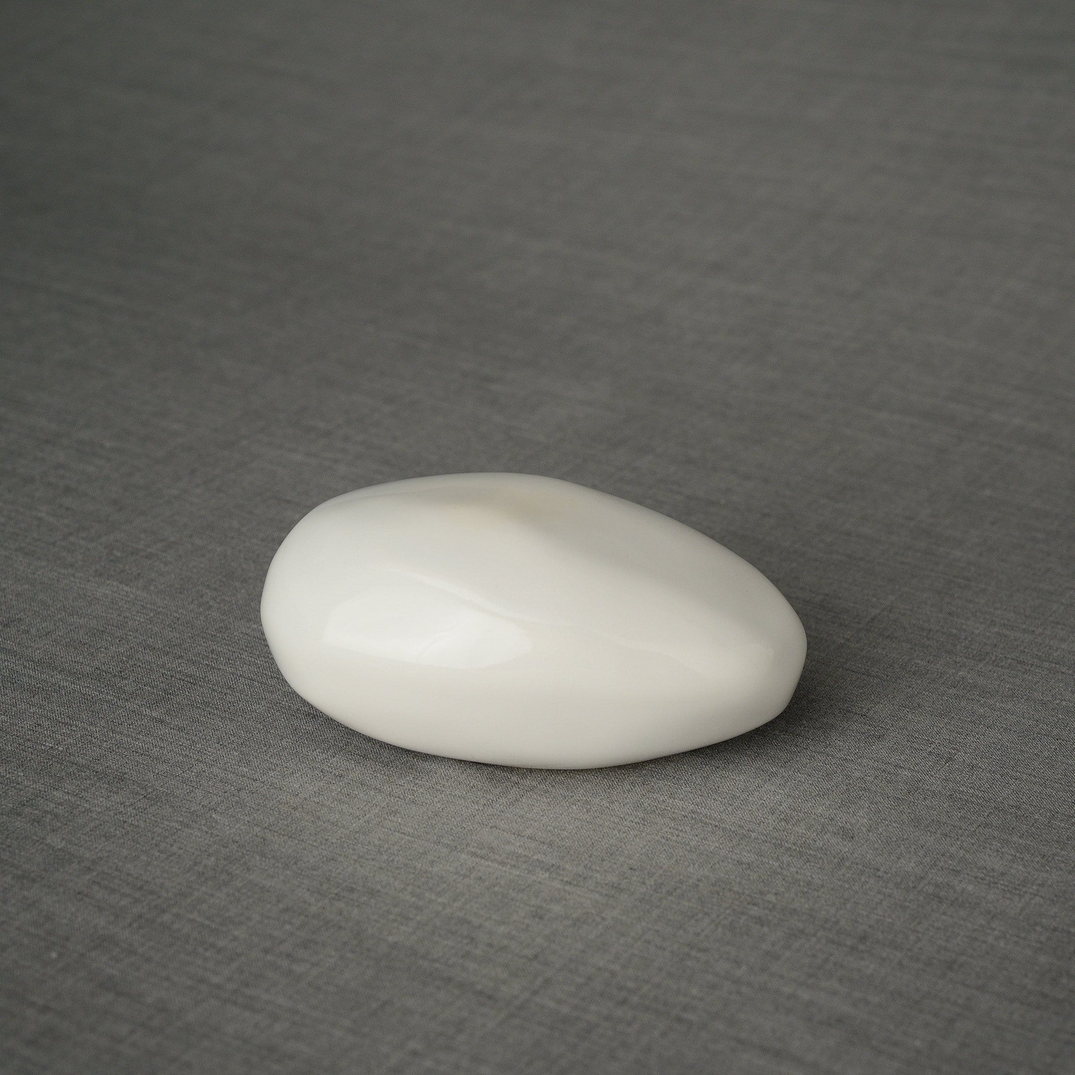 Stone Handmade Cremation Keepsake Urn for Ashes, color: White-PulvisArtUrns-Pulvis Art Urns