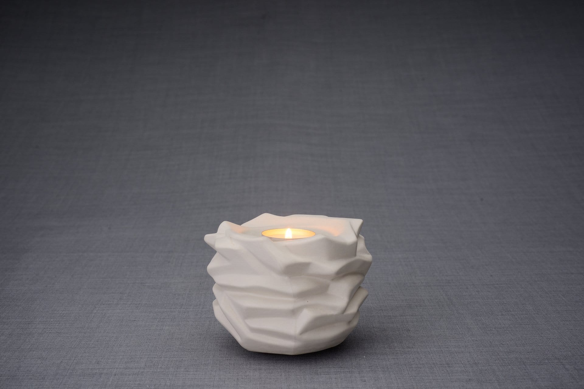 The Christ Handmade Keepsake Cremation Urn for Ashes, color Unglazed, Candle-holder-Pulvis Art Urns