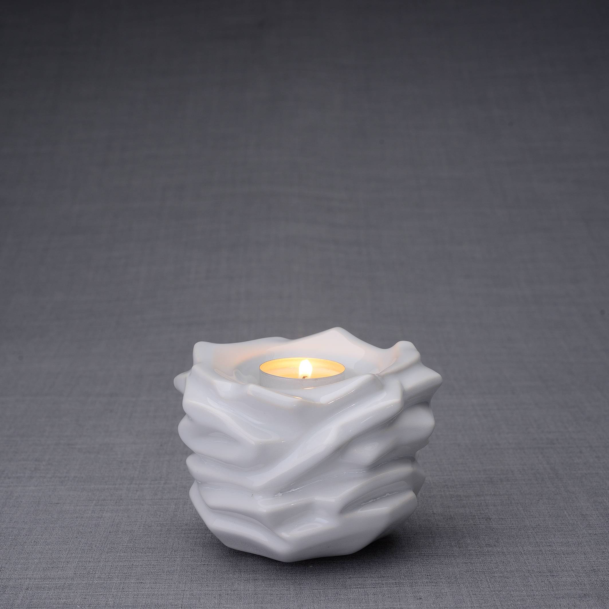 The Christ Handmade Keepsake Cremation Urn for Ashes, color White, Candle-holder-PulvisArtUrns-Pulvis Art Urns