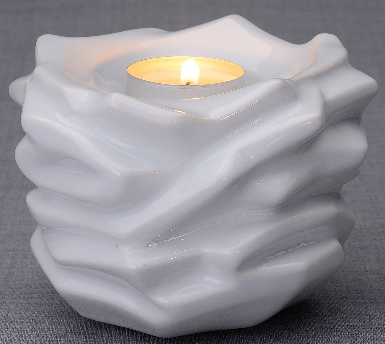 The Christ Handmade Keepsake Cremation Urn for Ashes, color White, Candle-holder-PulvisArtUrns-Pulvis Art Urns
