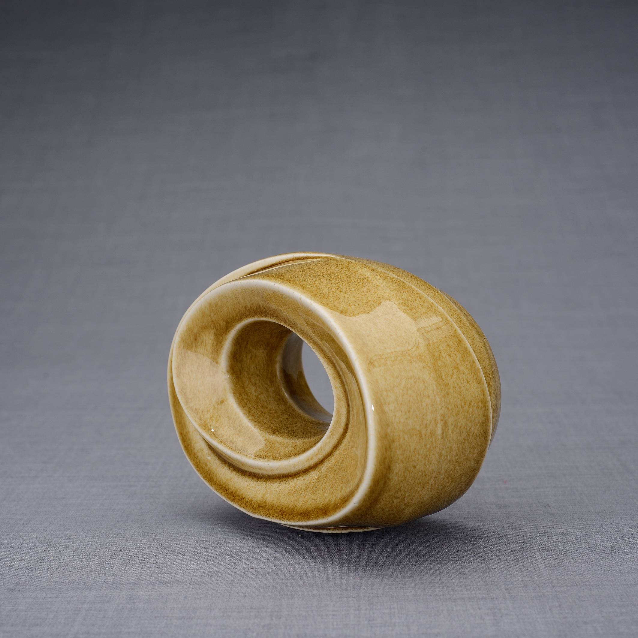 The Passage Handmade Cremation Keepsake Urn for Ashes, color Dark Sand-PulvisArtUrns-Pulvis Art Urns