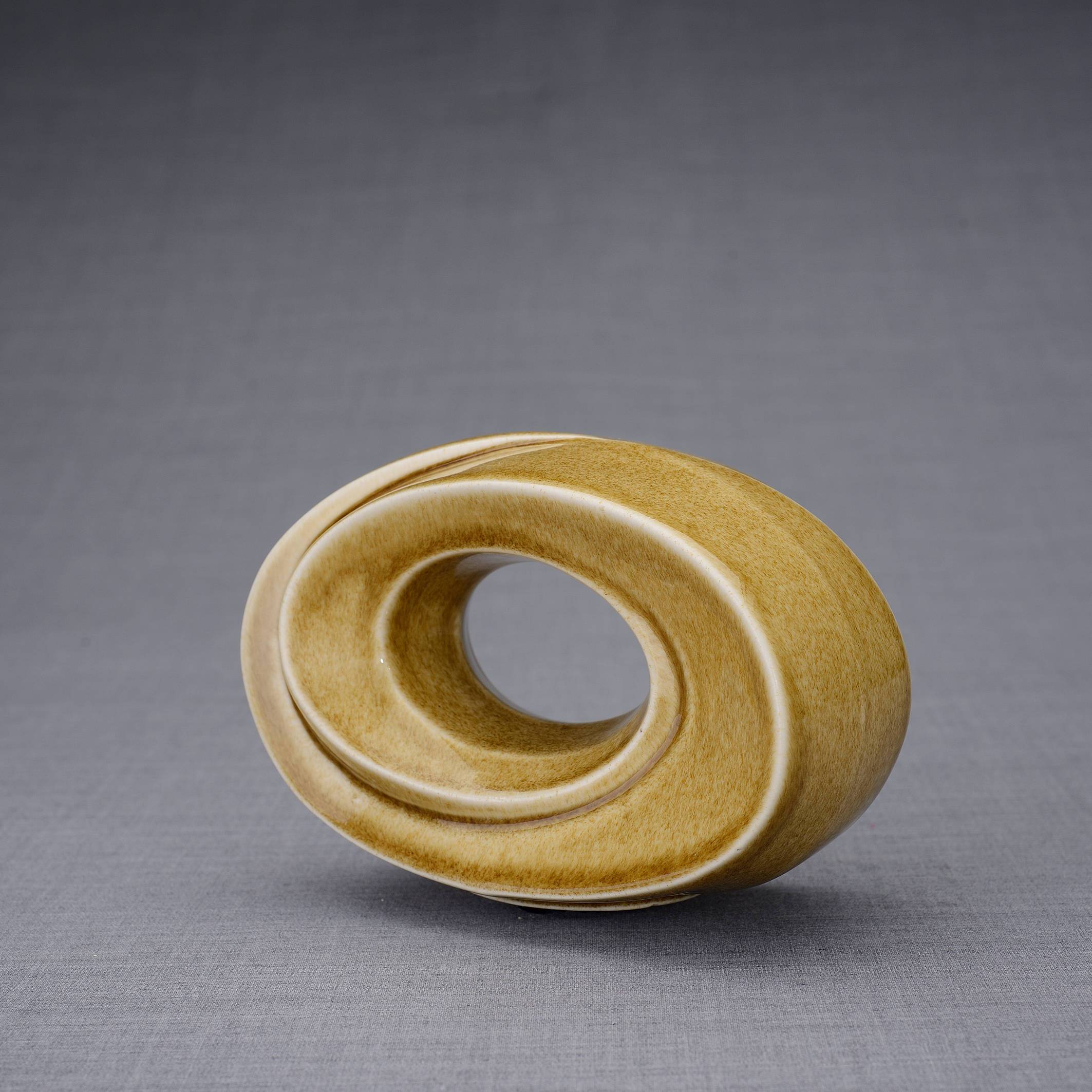 The Passage Handmade Cremation Keepsake Urn for Ashes, color Dark Sand-PulvisArtUrns-Pulvis Art Urns
