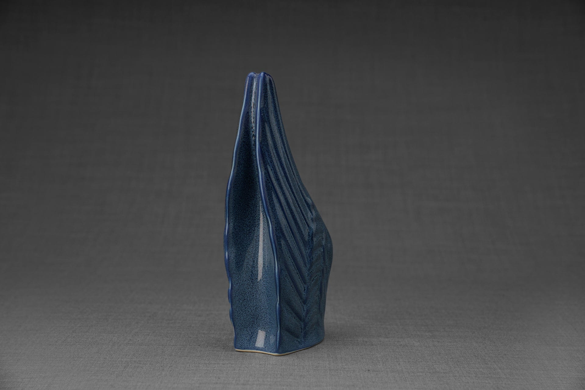 Pulvis Art Urns Keepsake Urn Handmade Cremation Keepsake Urn "Wings" - Small | Blue Melange | Ceramic