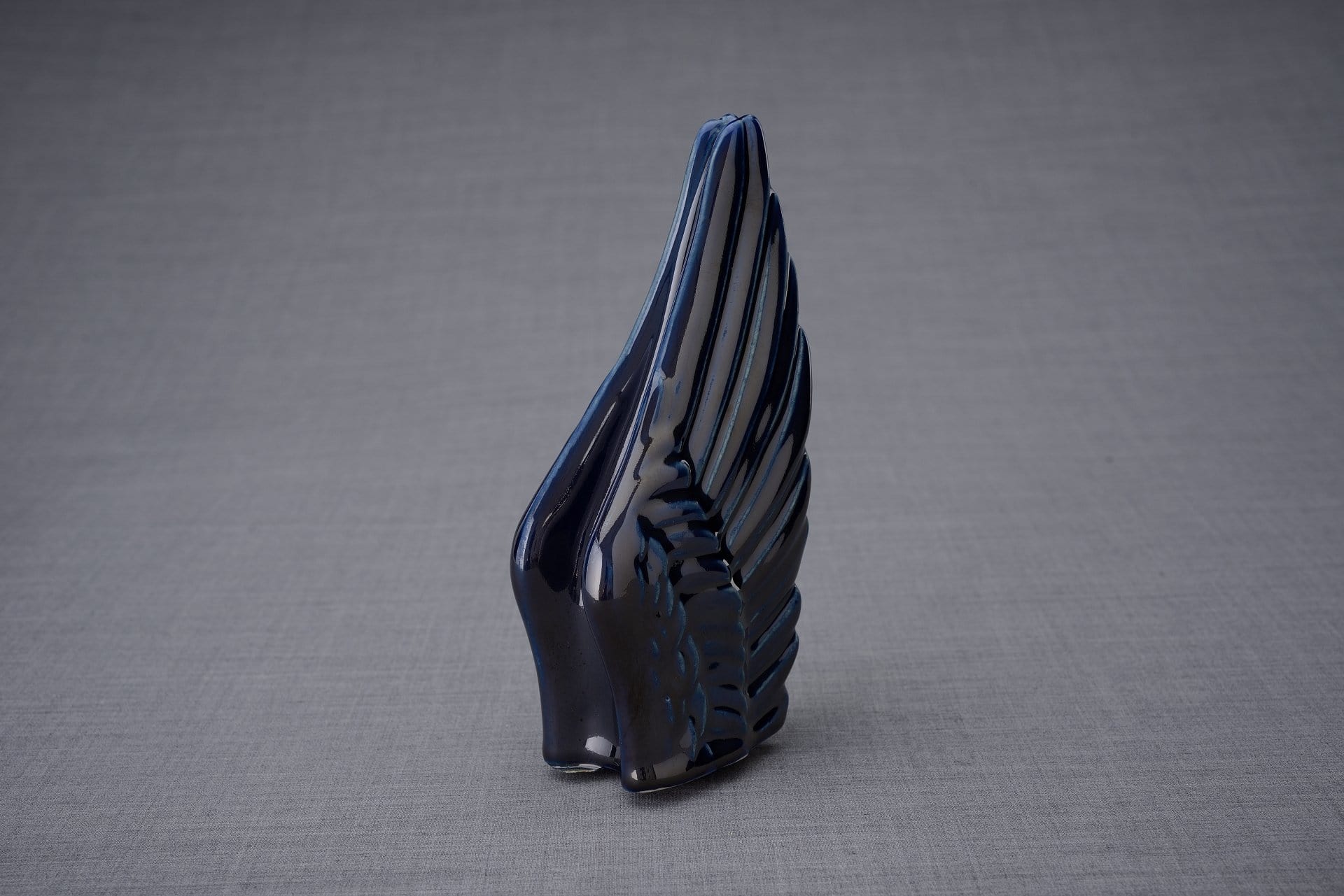 Wings Handmade Cremation Keepsake Urn for Ashes, color Cobalt Metallic-Pulvis Art Urns