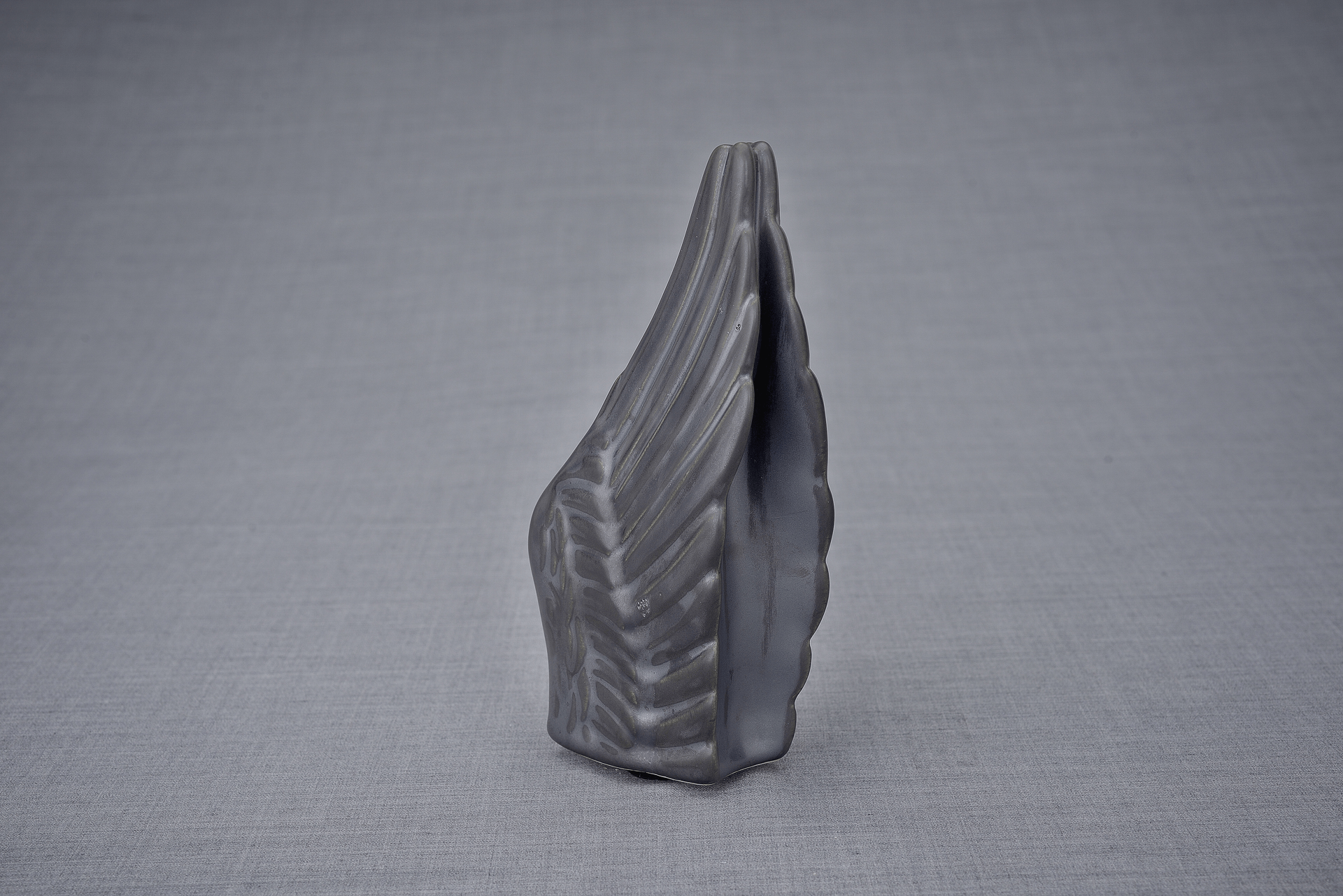 Pulvis Art Urns Keepsake Urn Handmade Cremation Keepsake Urn "Wings" - Small | Dark Matte | Ceramic