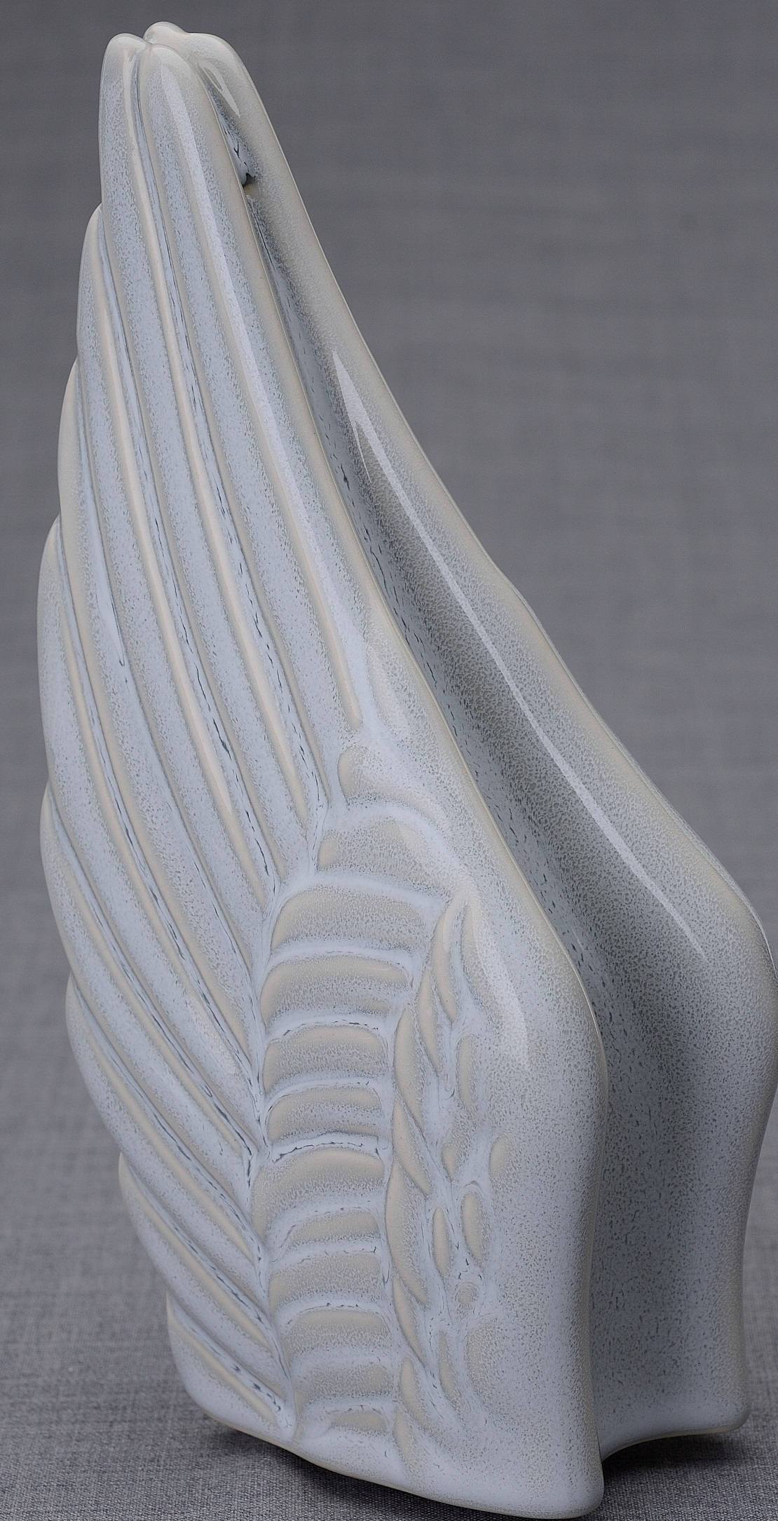 Wings Handmade Cremation Keepsake Urn for Ashes, color Grey Melange-PulvisArtUrns-Pulvis Art Urns