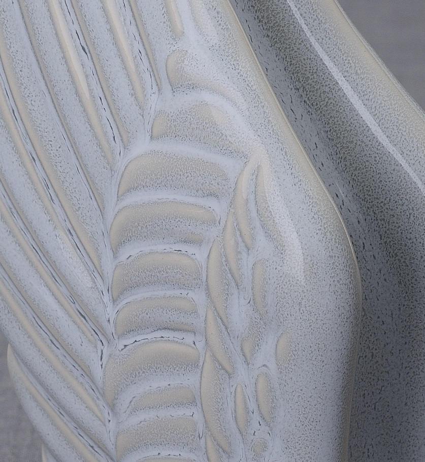 Wings Handmade Cremation Keepsake Urn for Ashes, color Grey Melange-PulvisArtUrns-Pulvis Art Urns