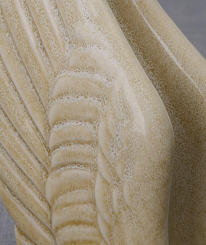 Wings Handmade Cremation Keepsake Urn for Ashes, color Light Sand Melange-PulvisArtUrns-Pulvis Art Urns
