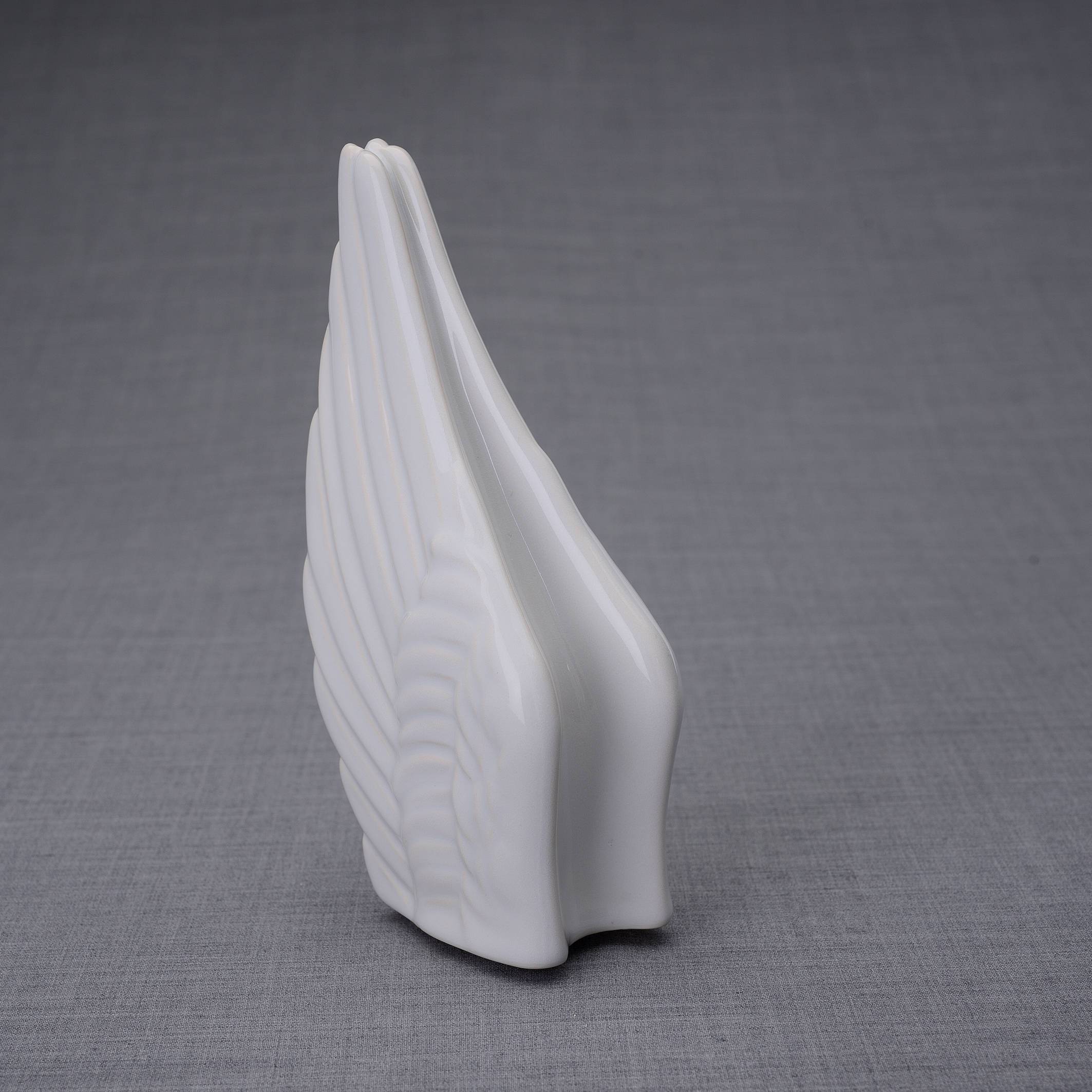Wings Handmade Cremation Keepsake Urn for Ashes, color White-PulvisArtUrns-Pulvis Art Urns