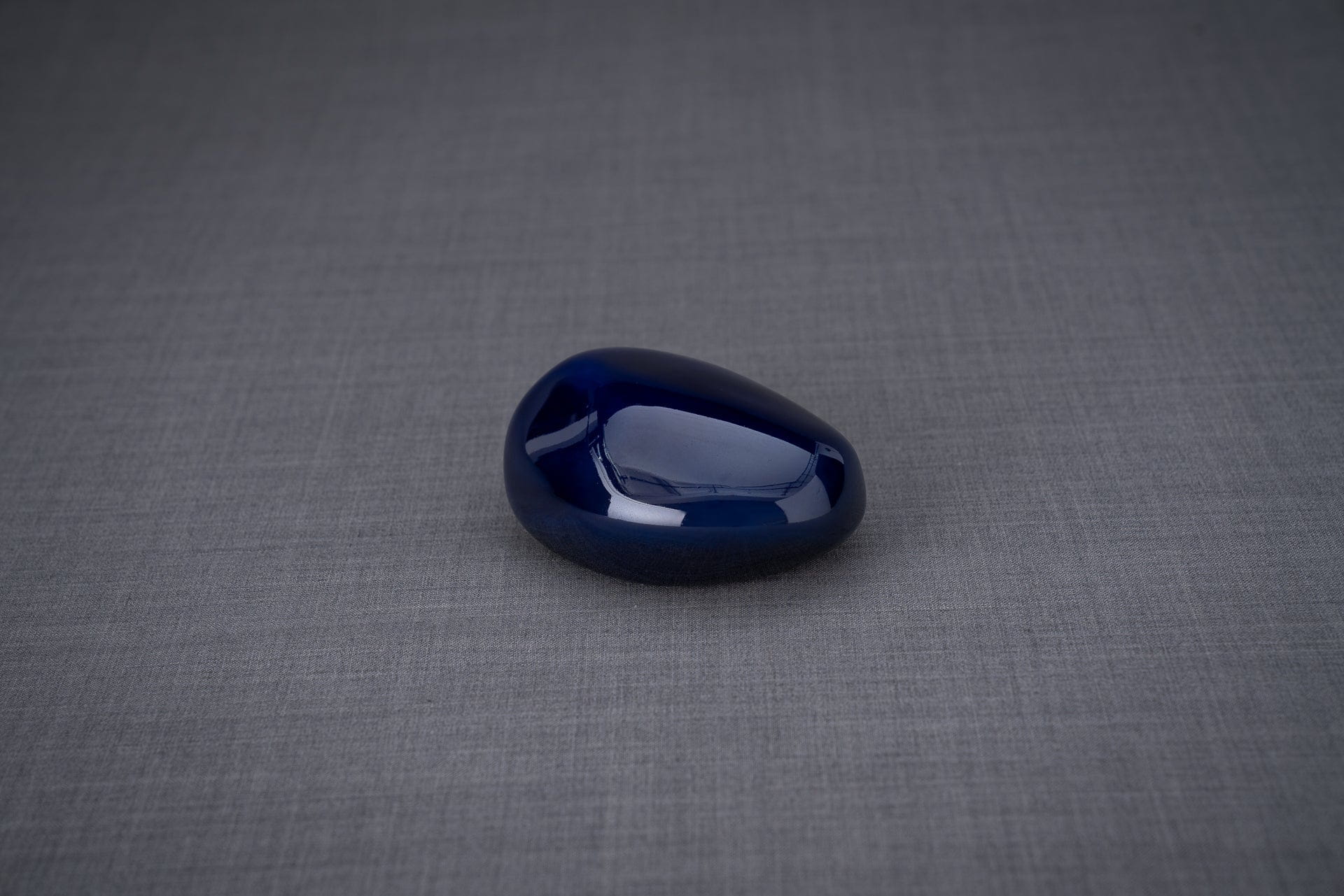 Pulvis Art Urns Keepsake Urn Handmade Mini Keepsake Urn "Palm Stone" - Cobalt Metallic | Ceramic