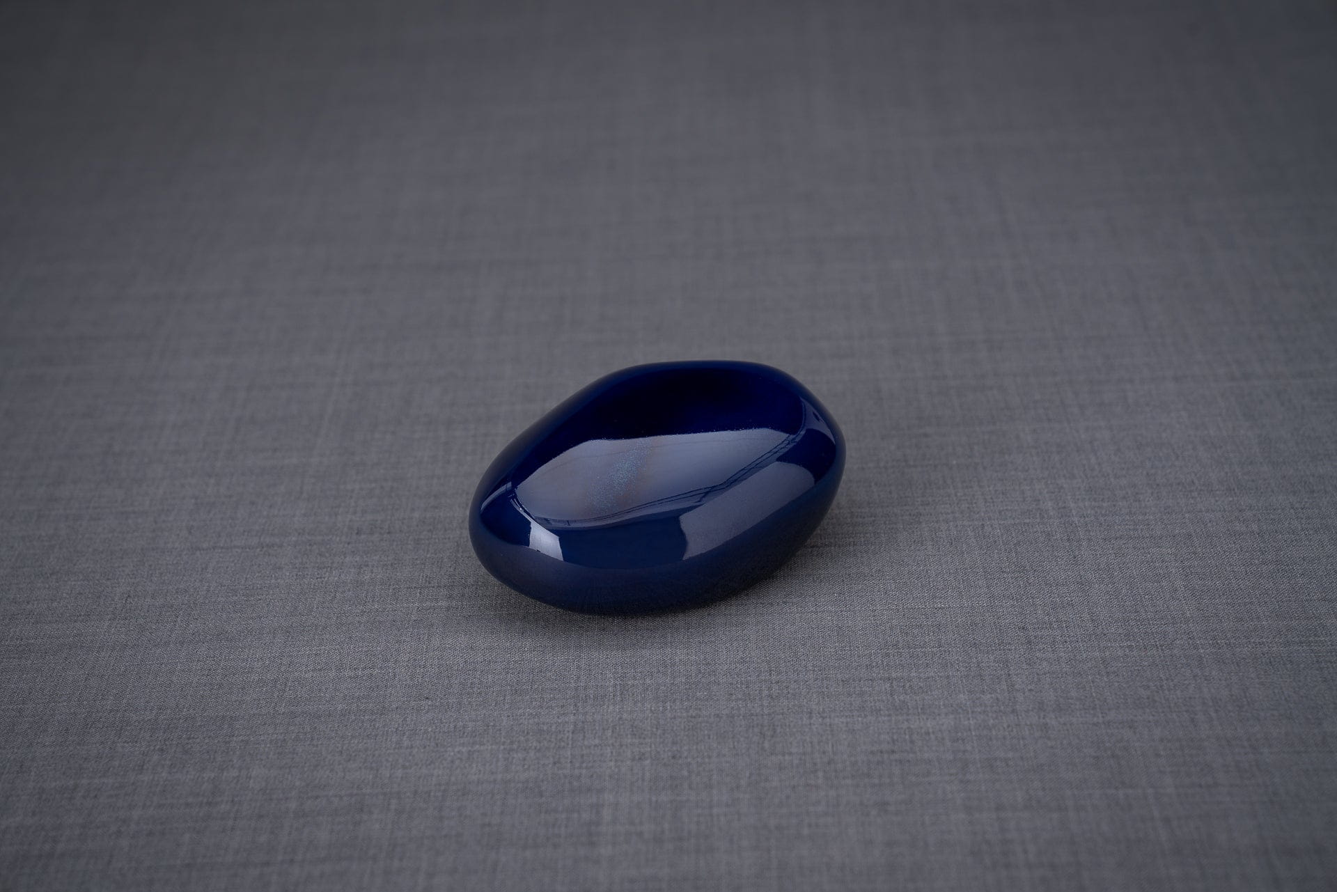 Pulvis Art Urns Keepsake Urn Handmade Mini Keepsake Urn "Palm Stone" - Cobalt Metallic | Ceramic