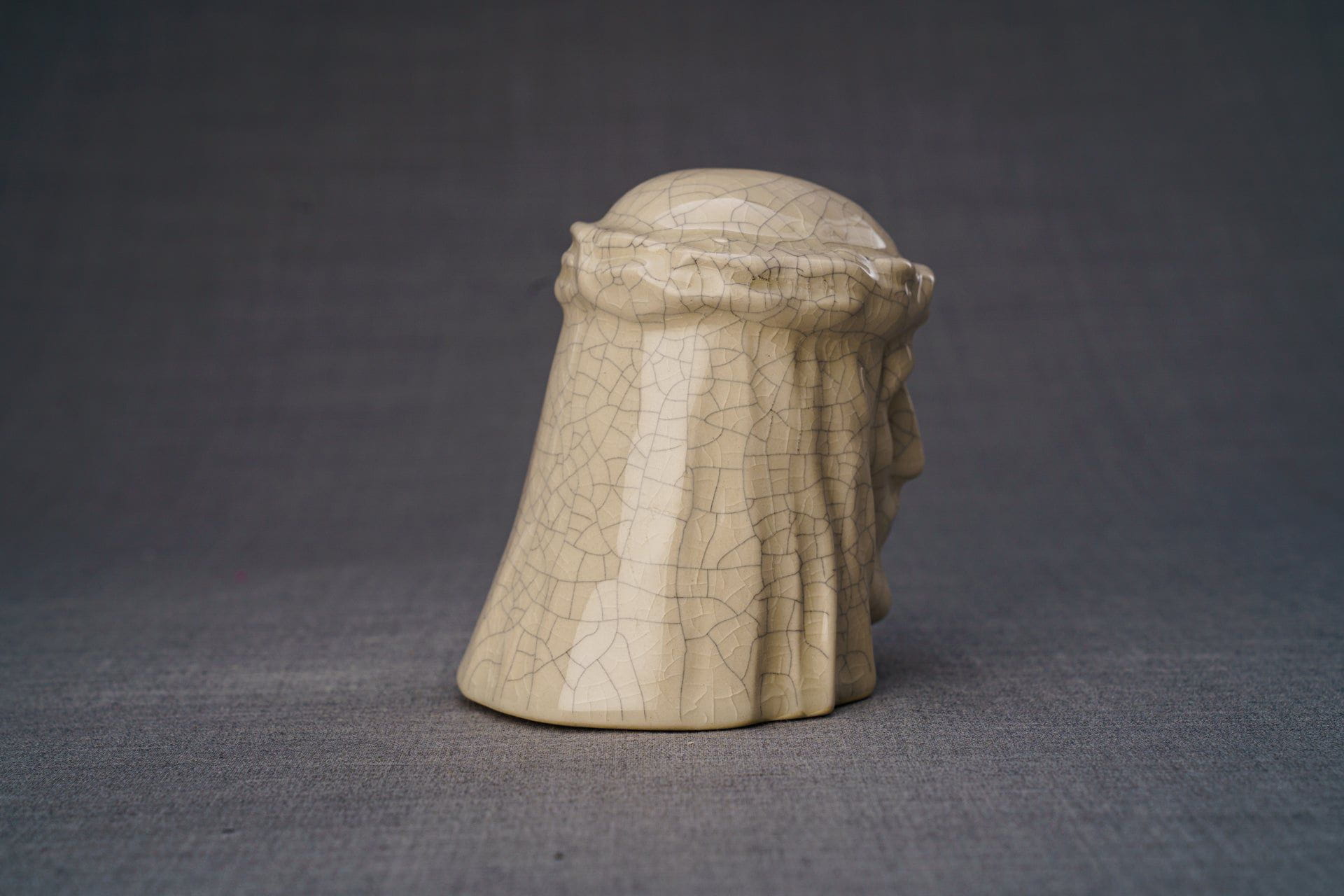 Pulvis Art Urns Keepsake Urn Handmade Mini Keepsake Urn "The Christ" - Craquelure | Ceramic