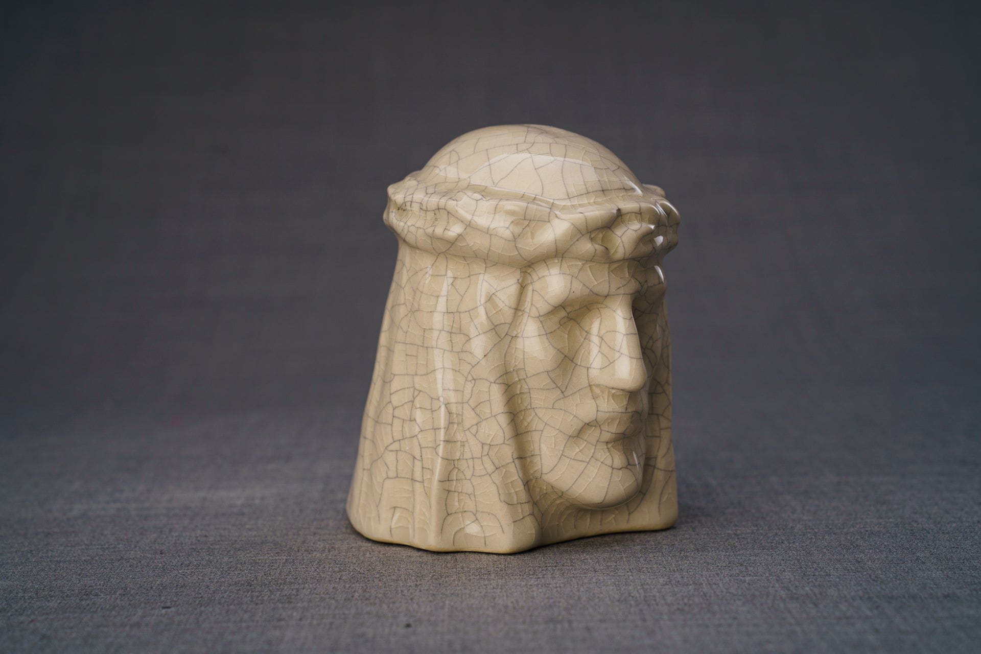 Pulvis Art Urns Keepsake Urn Handmade Mini Keepsake Urn "The Christ" - Craquelure | Ceramic