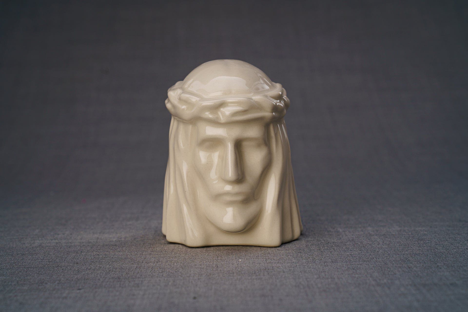 Pulvis Art Urns Keepsake Urn Handmade Mini Keepsake Urn "The Christ" - Transparent | Ceramic