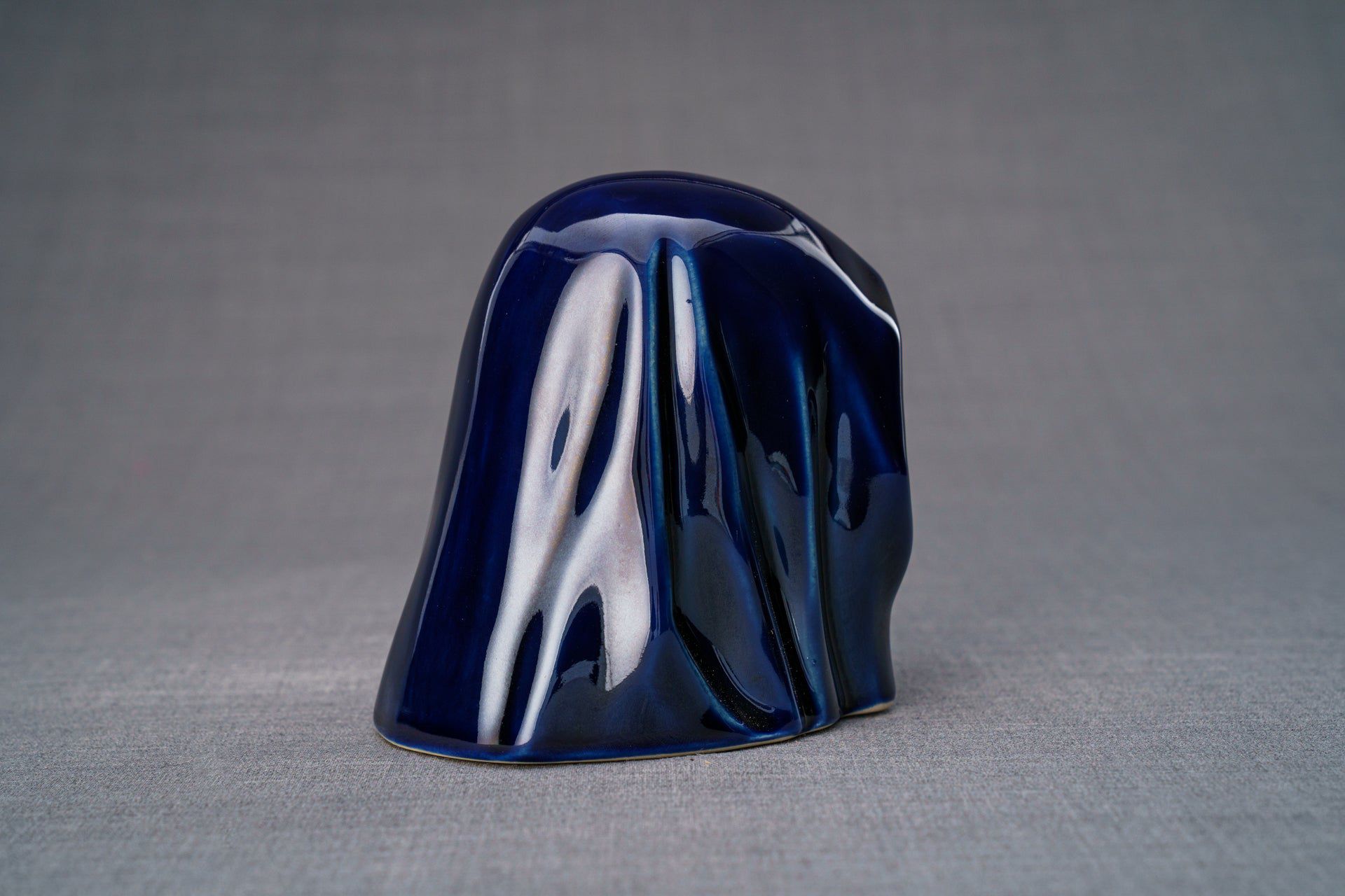 Pulvis Art Urns Keepsake Urn Handmade Mini Keepsake Urn "The Holy Mother" - Cobalt Metallic | Ceramic