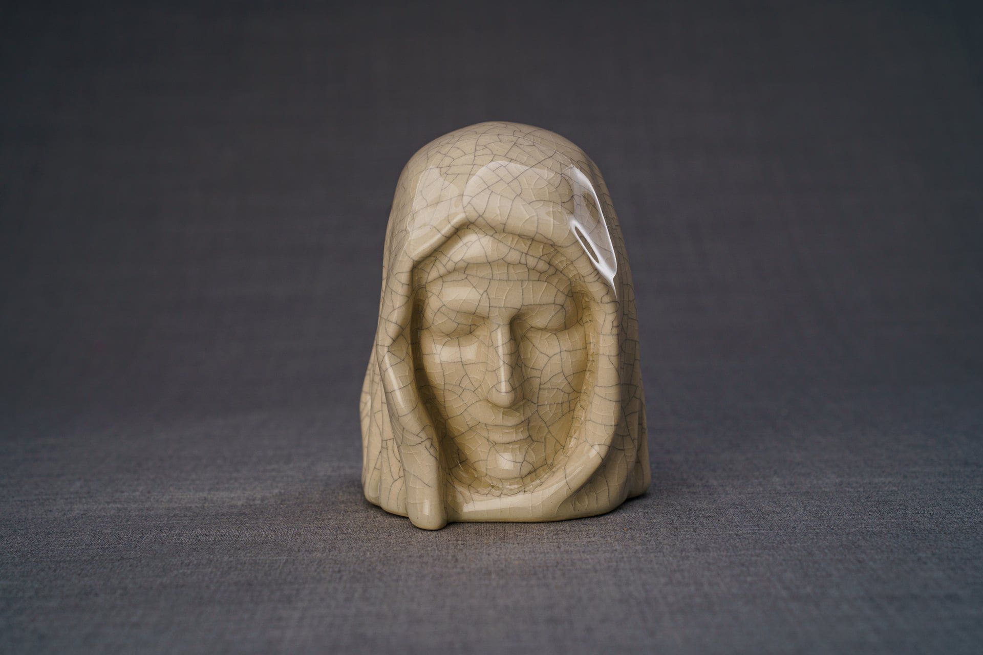Pulvis Art Urns Keepsake Urn Handmade Mini Keepsake Urn "The Holy Mother" - Craquelure | Ceramic