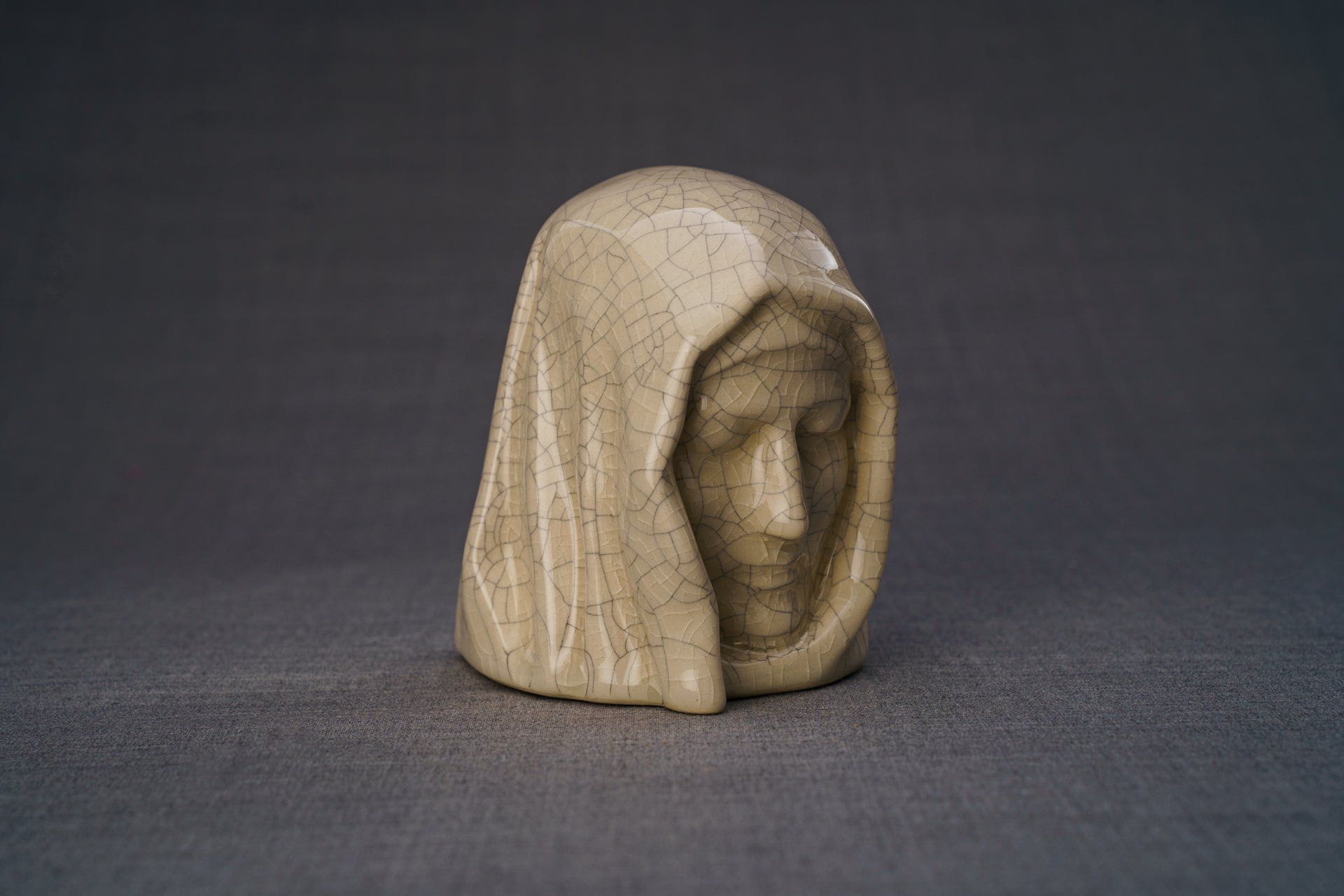 Pulvis Art Urns Keepsake Urn Handmade Mini Keepsake Urn "The Holy Mother" - Craquelure | Ceramic