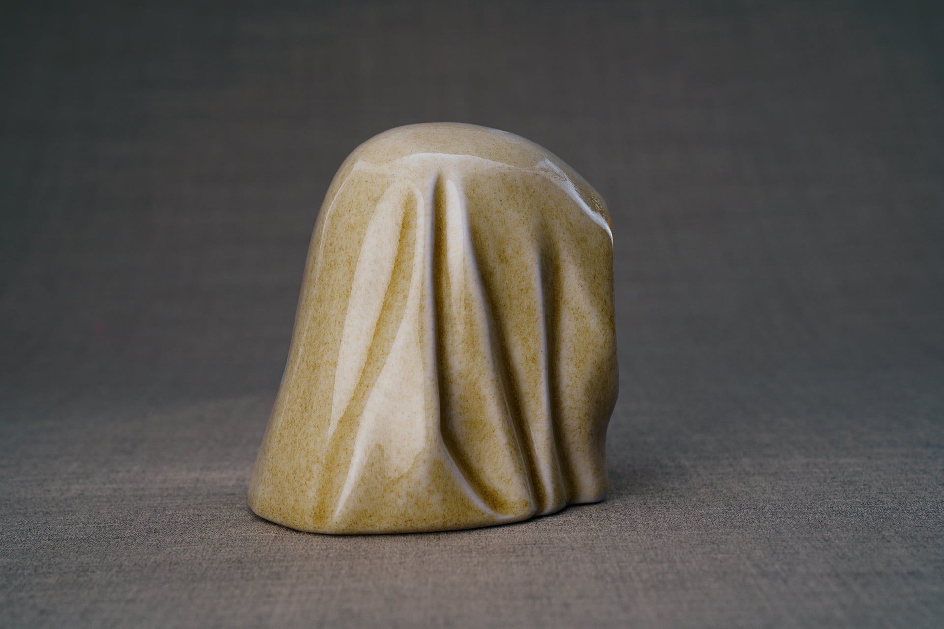 Pulvis Art Urns Keepsake Urn Handmade Mini Keepsake Urn "The Holy Mother" - Light Sand | Ceramic