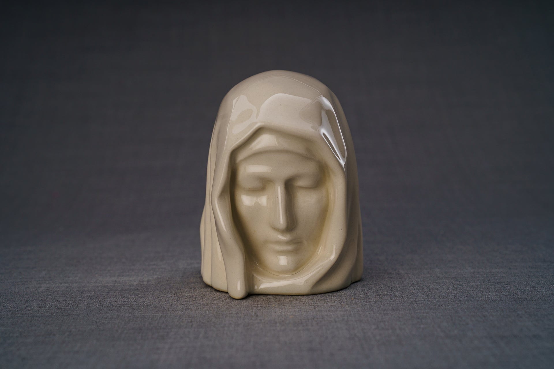 Pulvis Art Urns Keepsake Urn Handmade Mini Keepsake Urn "The Holy Mother" - Transparent | Ceramic