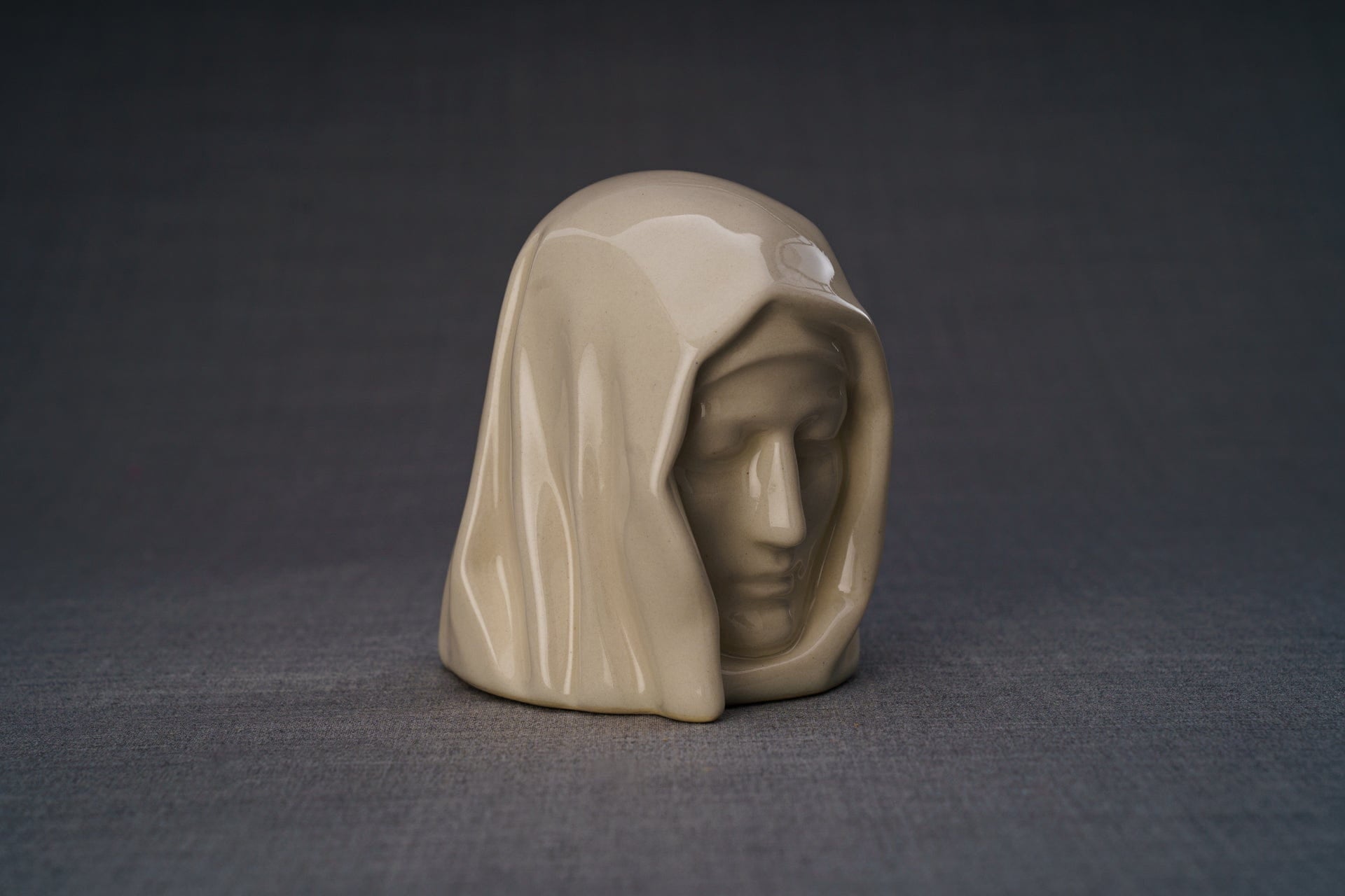 Pulvis Art Urns Keepsake Urn Handmade Mini Keepsake Urn "The Holy Mother" - Transparent | Ceramic