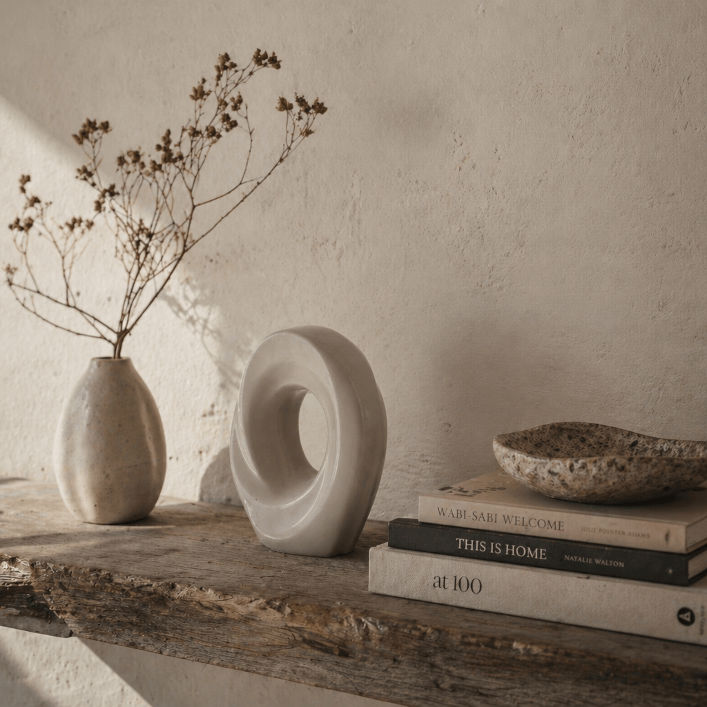 Pulvis Art Urns Keepsake Urn Mini Cremation Urn "The Passage" - Handmade Ceramic Urn | Off-white