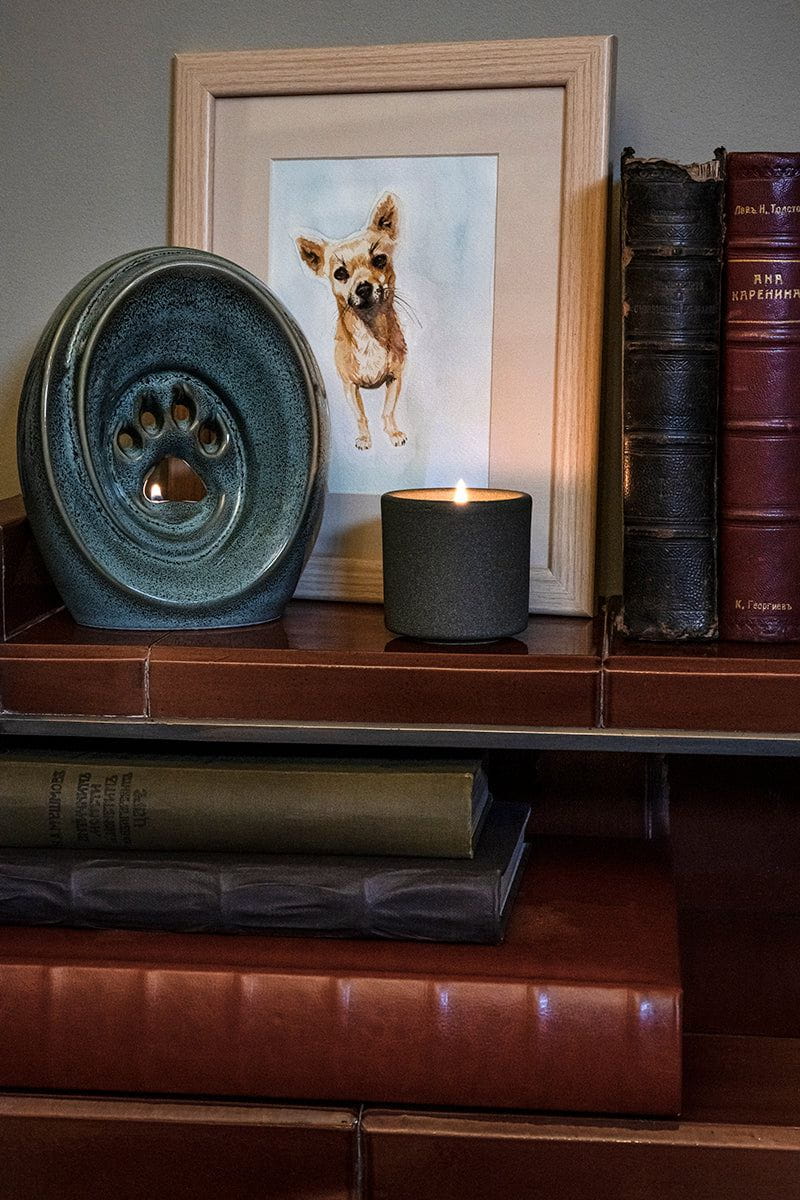 Pulvis Art Urns Memorial Bundle Paw Memorial Bundle - 4 Pieces - Portrait | Urn | Nameplate Holder | Scented Candle