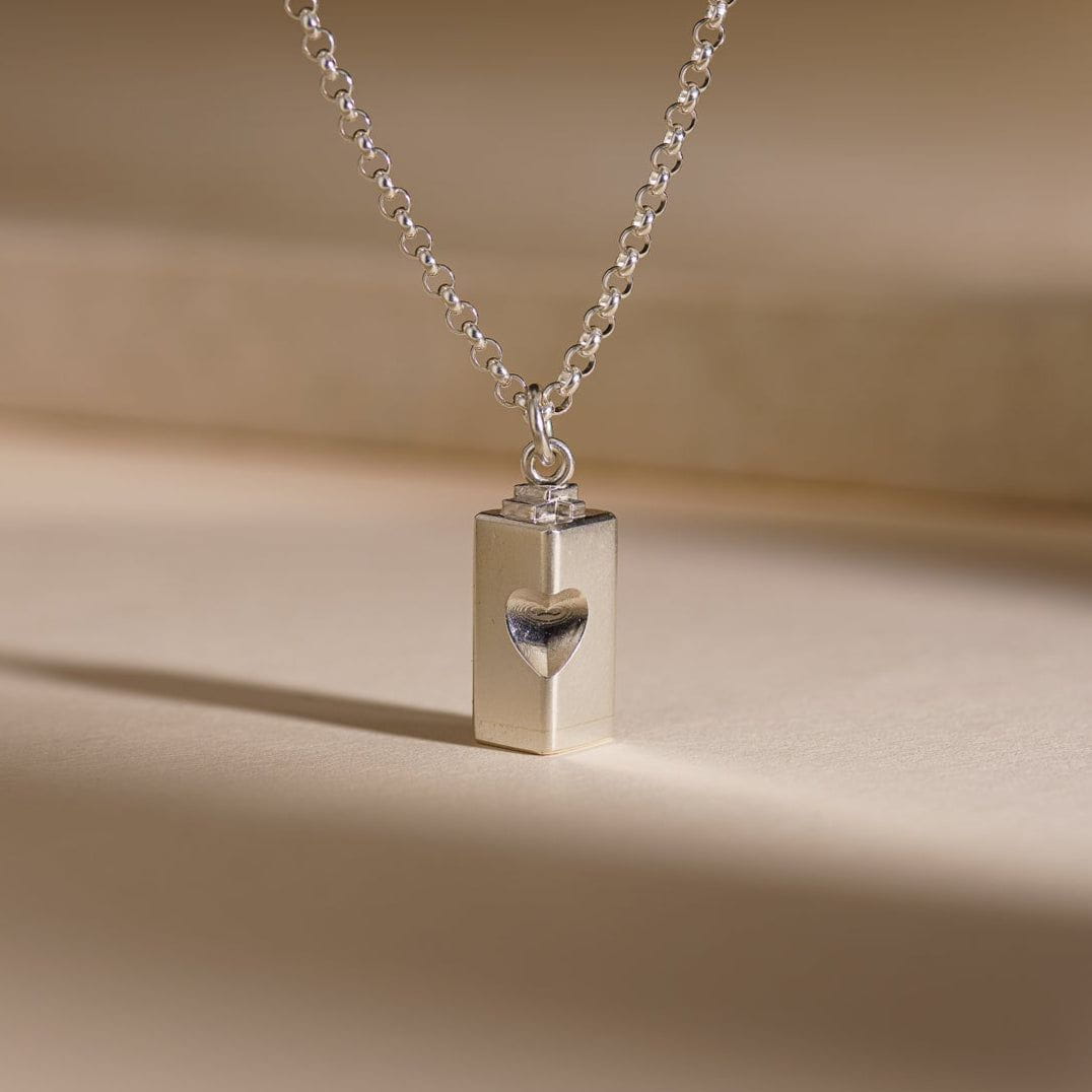 Pulvis Art Urns Memorial Cremation Necklace – Heart | Silver | Handmade Cremation Jewelry