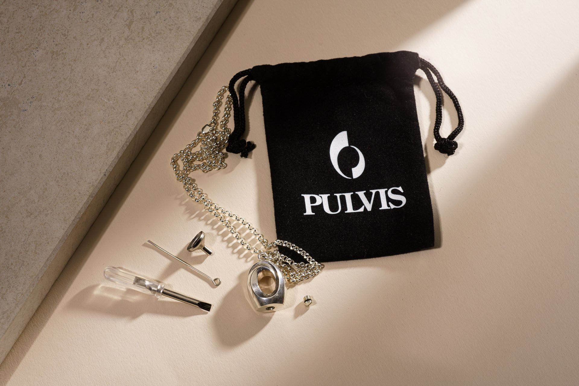Pulvis Art Urns Memorial Cremation Necklace – The Passage | Silver | Handmade Cremation Jewelry