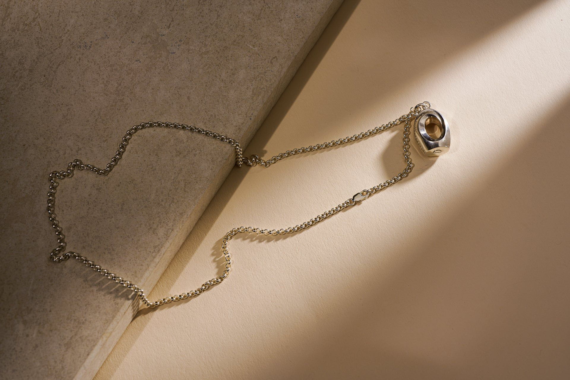 Pulvis Art Urns Memorial Cremation Necklace – The Passage | Silver | Handmade Cremation Jewelry