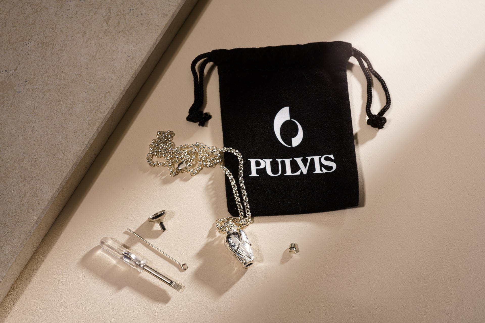 Pulvis Art Urns Memorial Cremation Necklace – Wings | Silver | Handmade Cremation Jewelry