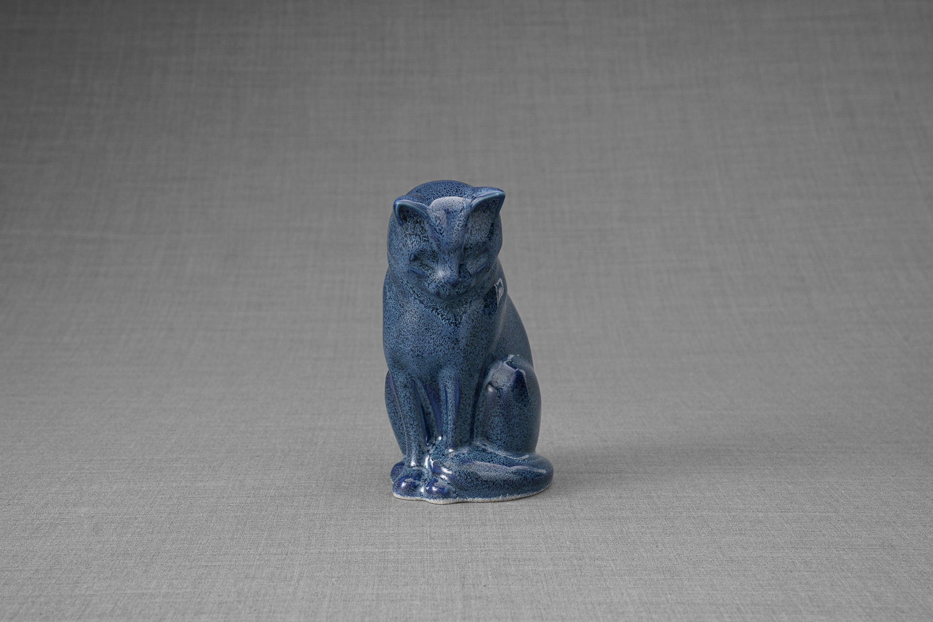 Pulvis Art Urns Blue Melange / Light "Mini Neko" Pet Memorial Bundle - 4 pcs. | Handmade