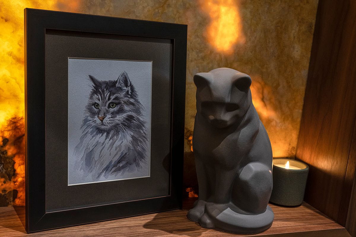 Pulvis Art Urns "Neko" Pet Memorial Bundle - 4 pcs. | Handmade