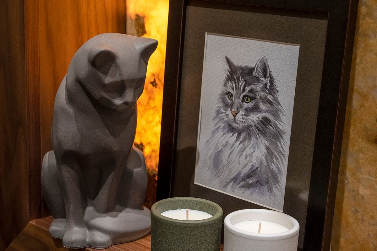 Pulvis Art Urns "Neko" Pet Memorial Bundle - 4 pcs. | Handmade