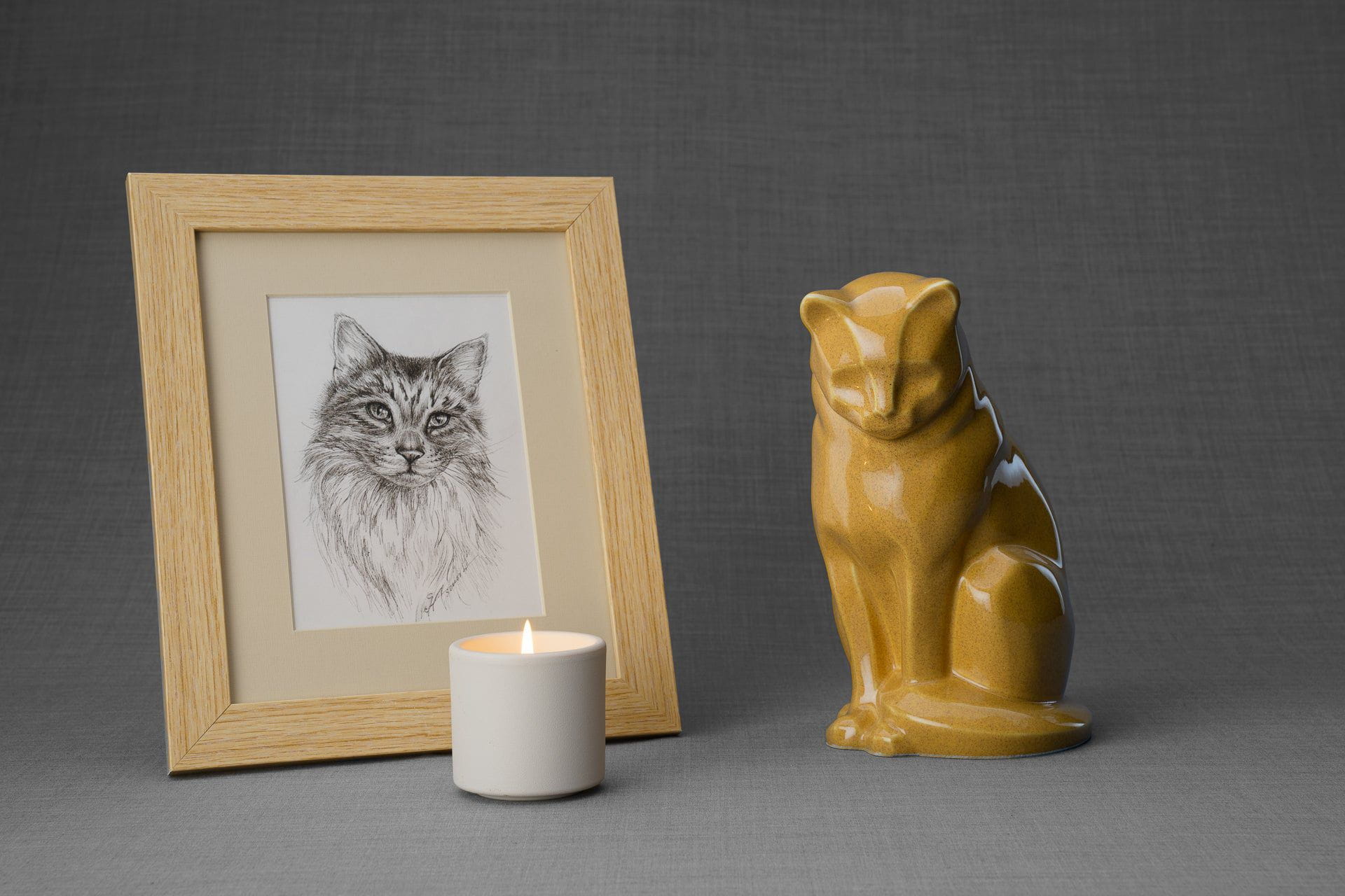 Pulvis Art Urns "Neko" Pet Memorial Bundle - 4 pcs. | Handmade
