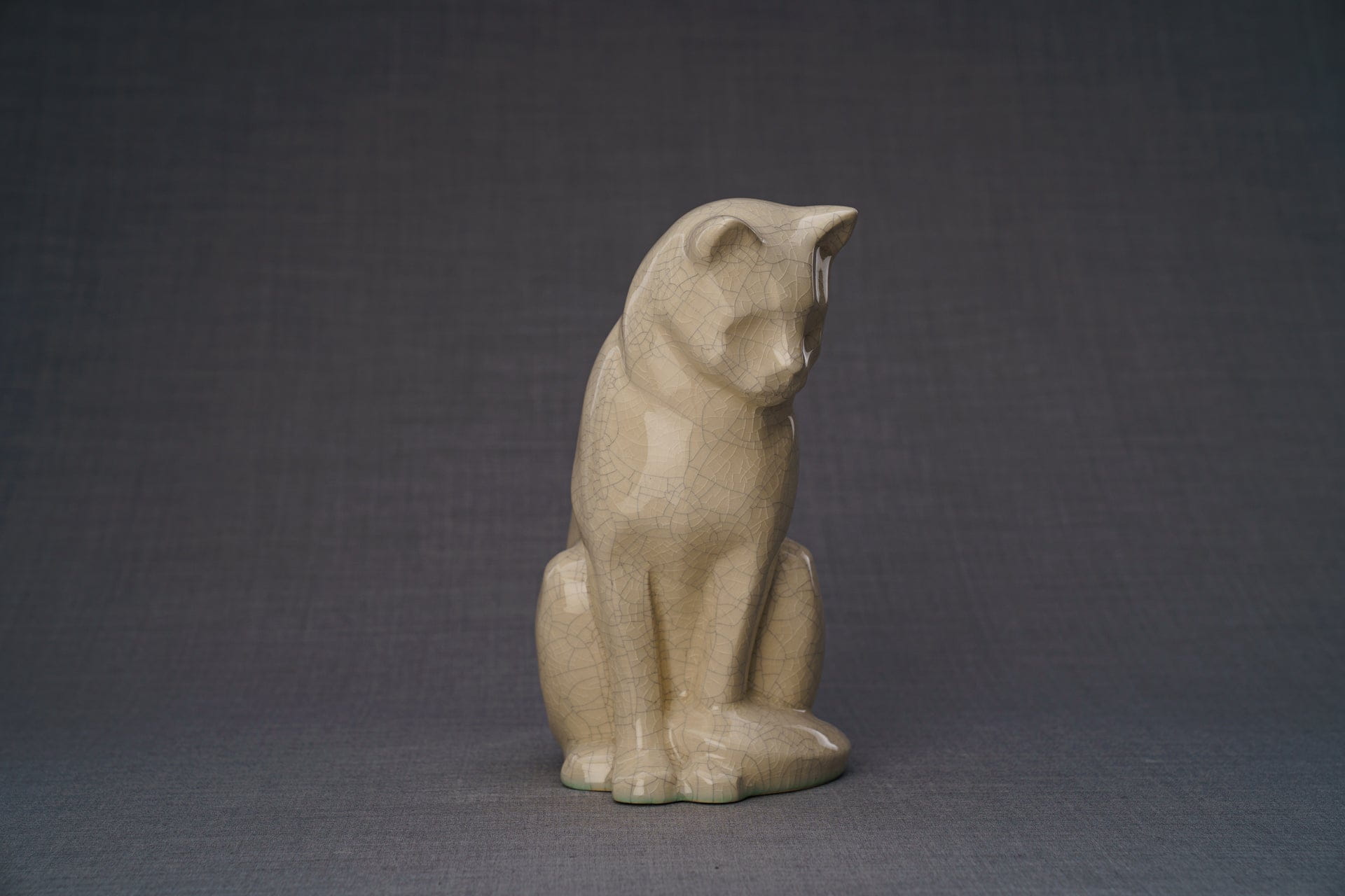 Pulvis Art Urns Craquelure / Light "Neko" Pet Memorial Bundle - 4 pcs. | Handmade