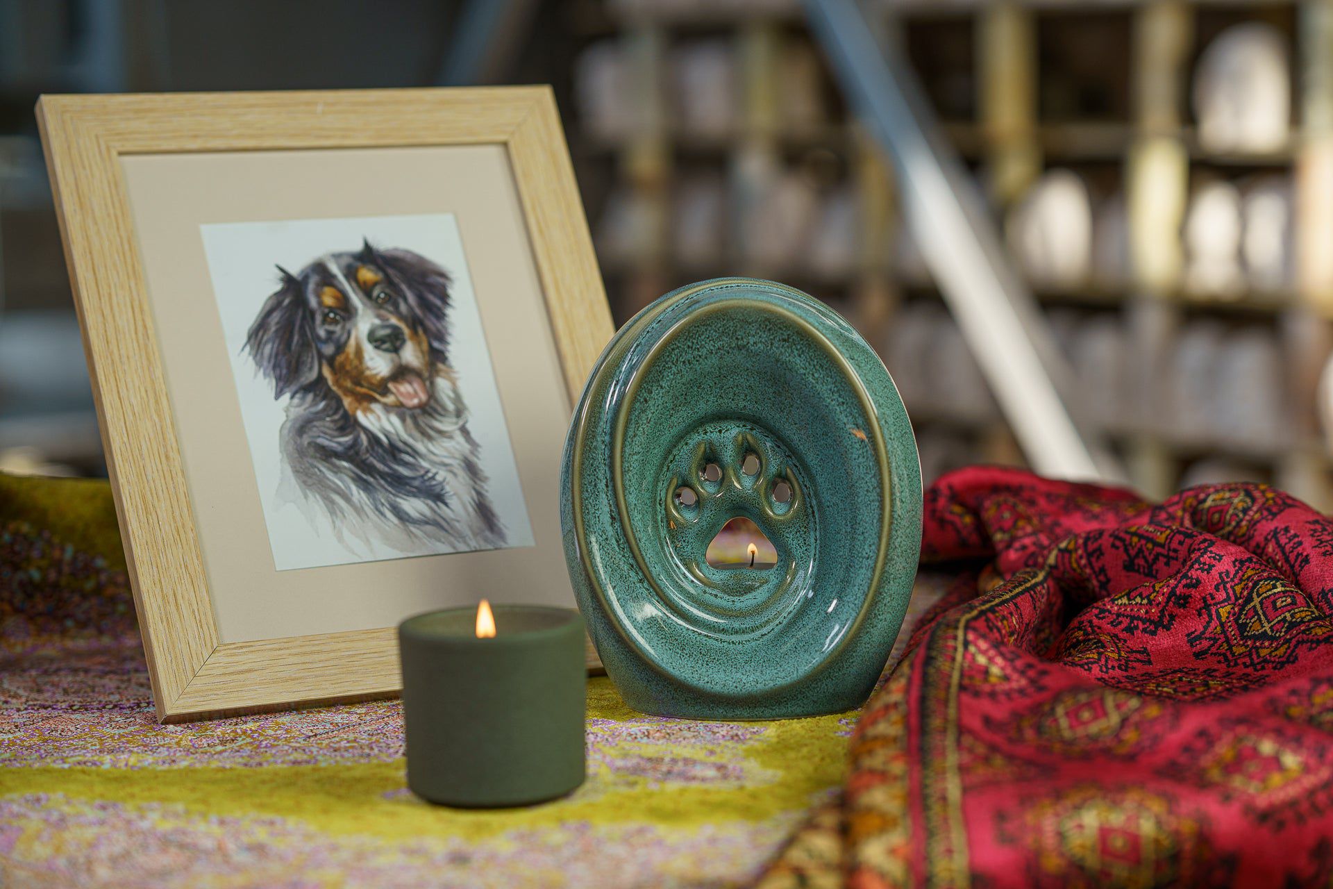 Pulvis Art Urns "Paw" Pet Memorial Bundle - 4 pcs. | Handmade