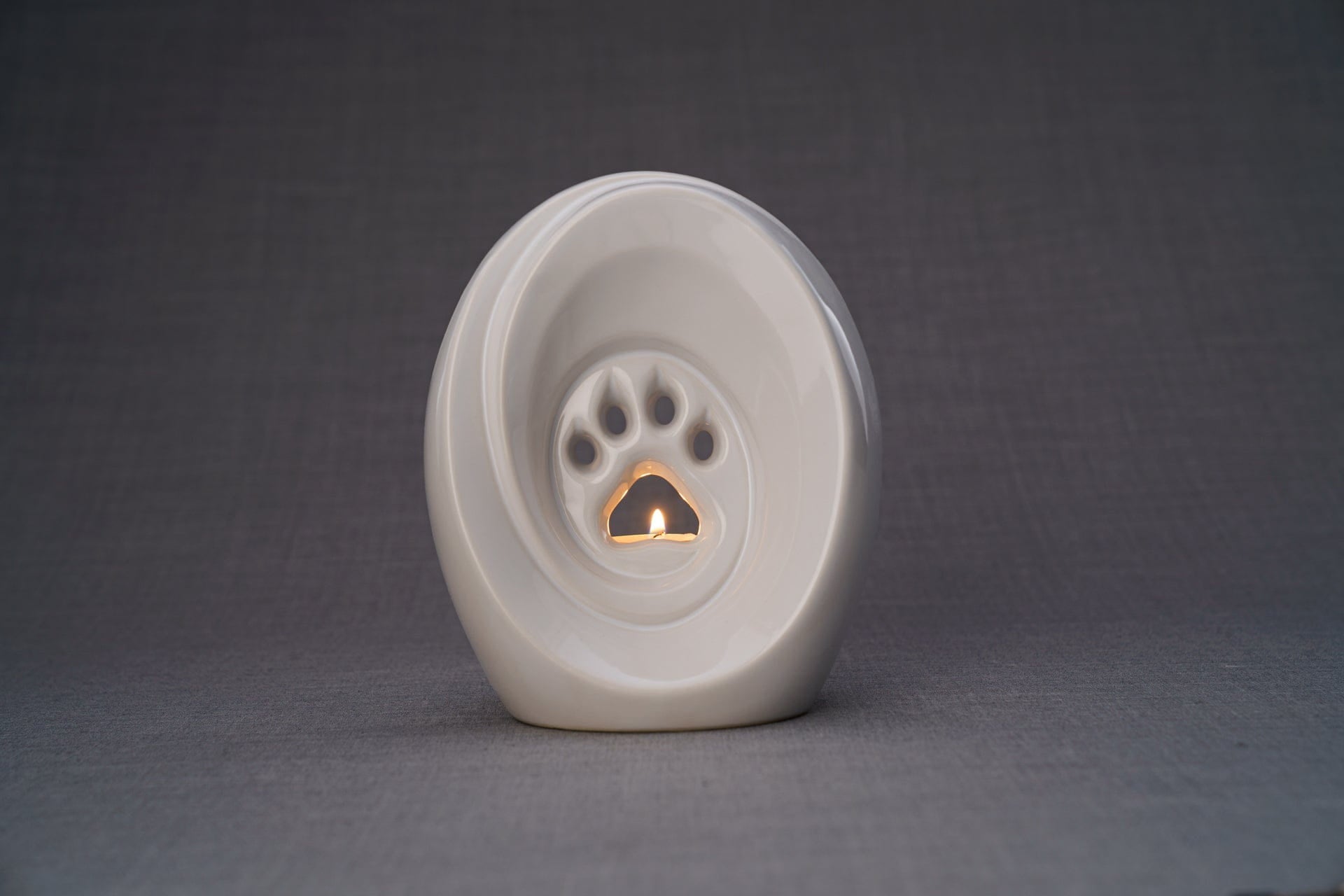 Pulvis Art Urns White / Light "Paw" Pet Memorial Bundle - 4 pcs. | Handmade