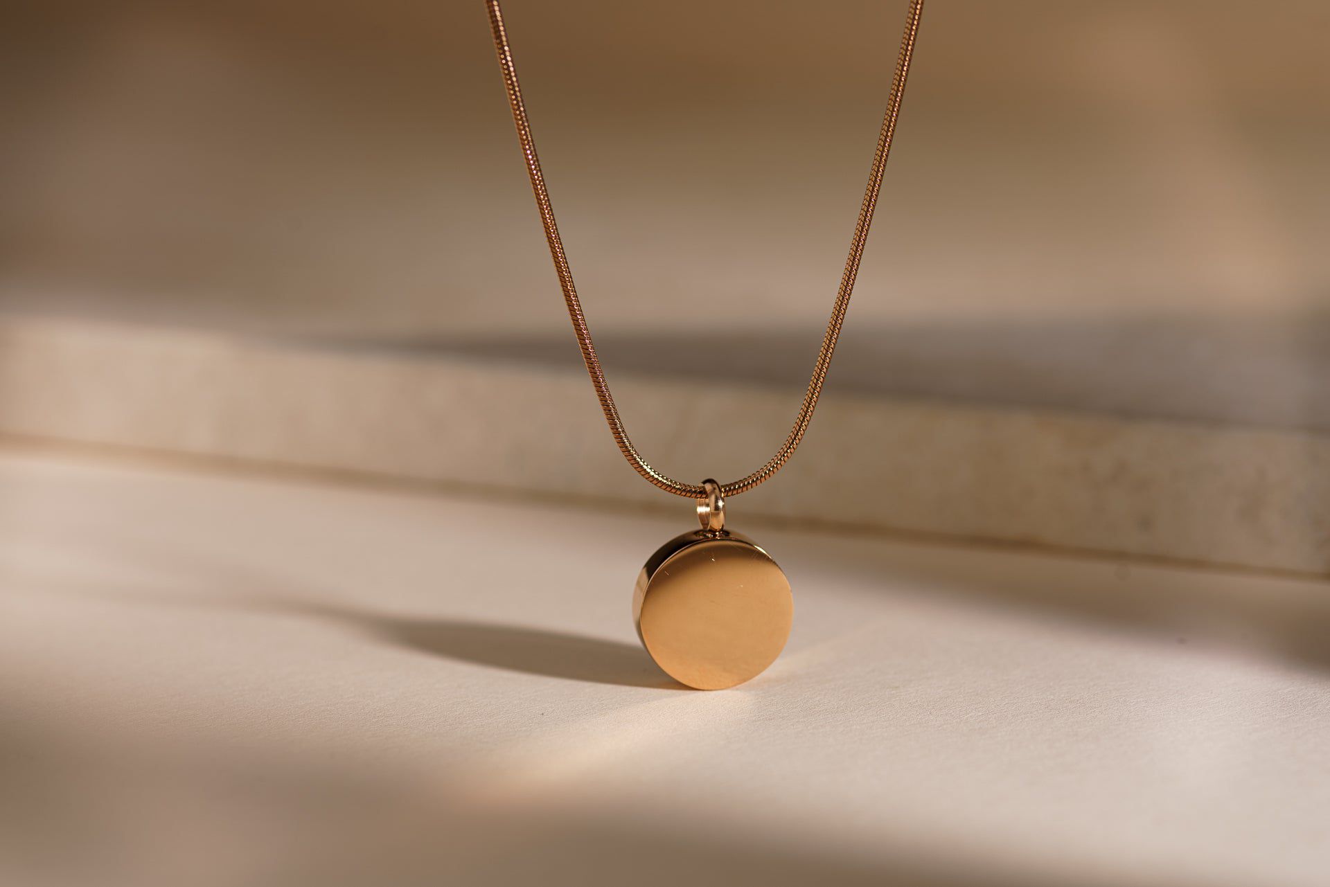 Pulvis Art Urns Pet Cremation Necklace – Paw | Stainless Steel | Memorial Jewelry | Brass Finish