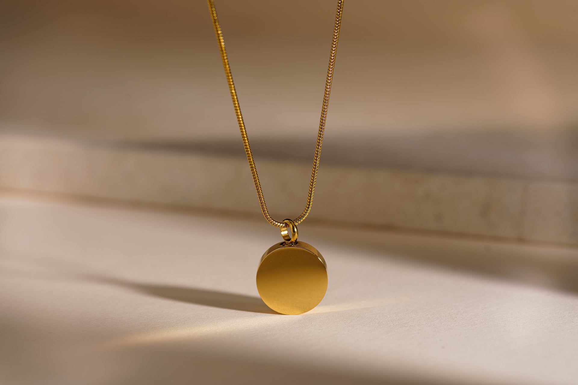 Pulvis Art Urns Pet Cremation Necklace – Paw | Stainless Steel | Memorial Jewelry | Gold Finish