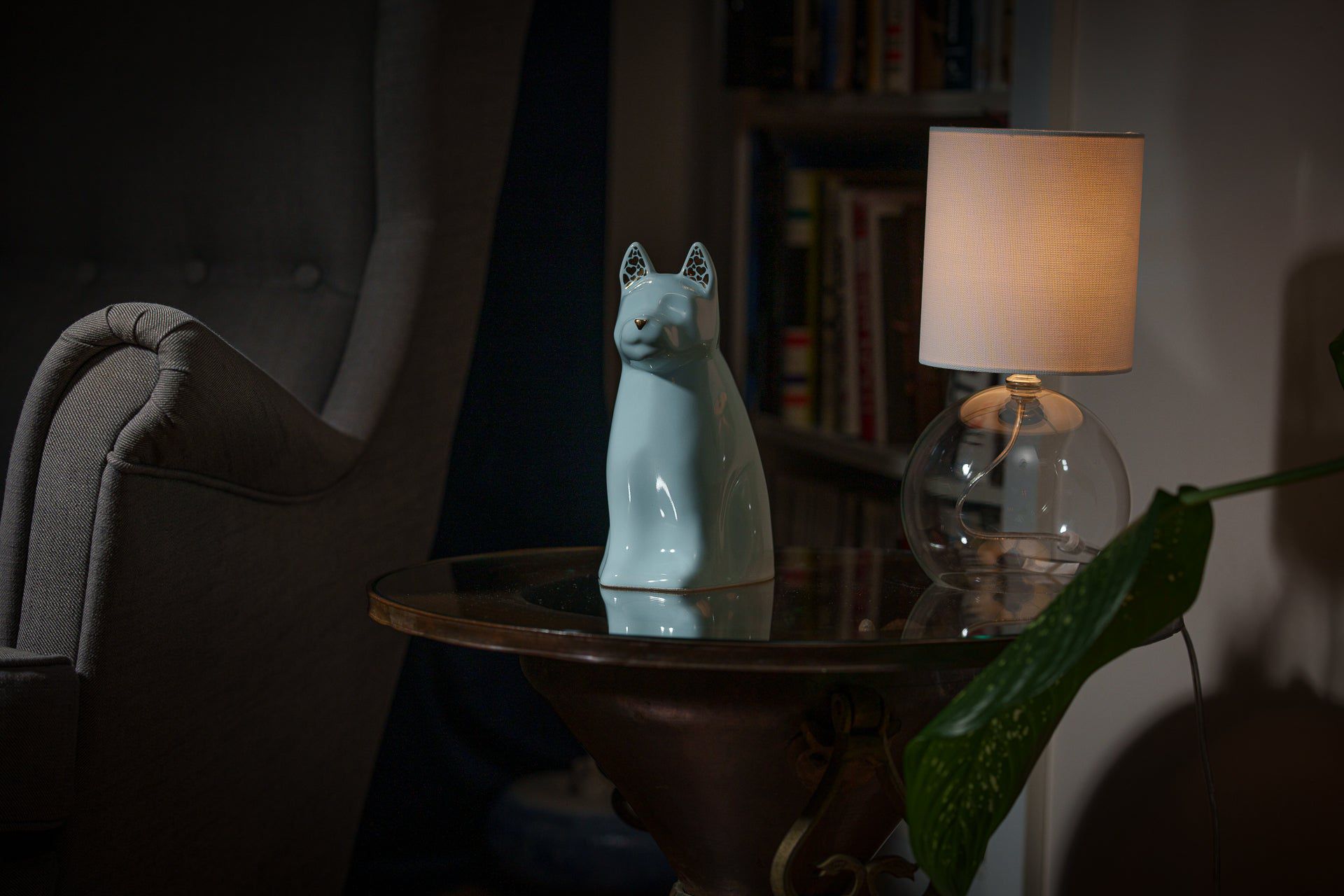 Pulvis Art Urns Pet Urn "Barkley" Pet Urn for Dog - Baby Blue | Ceramic | Handmade