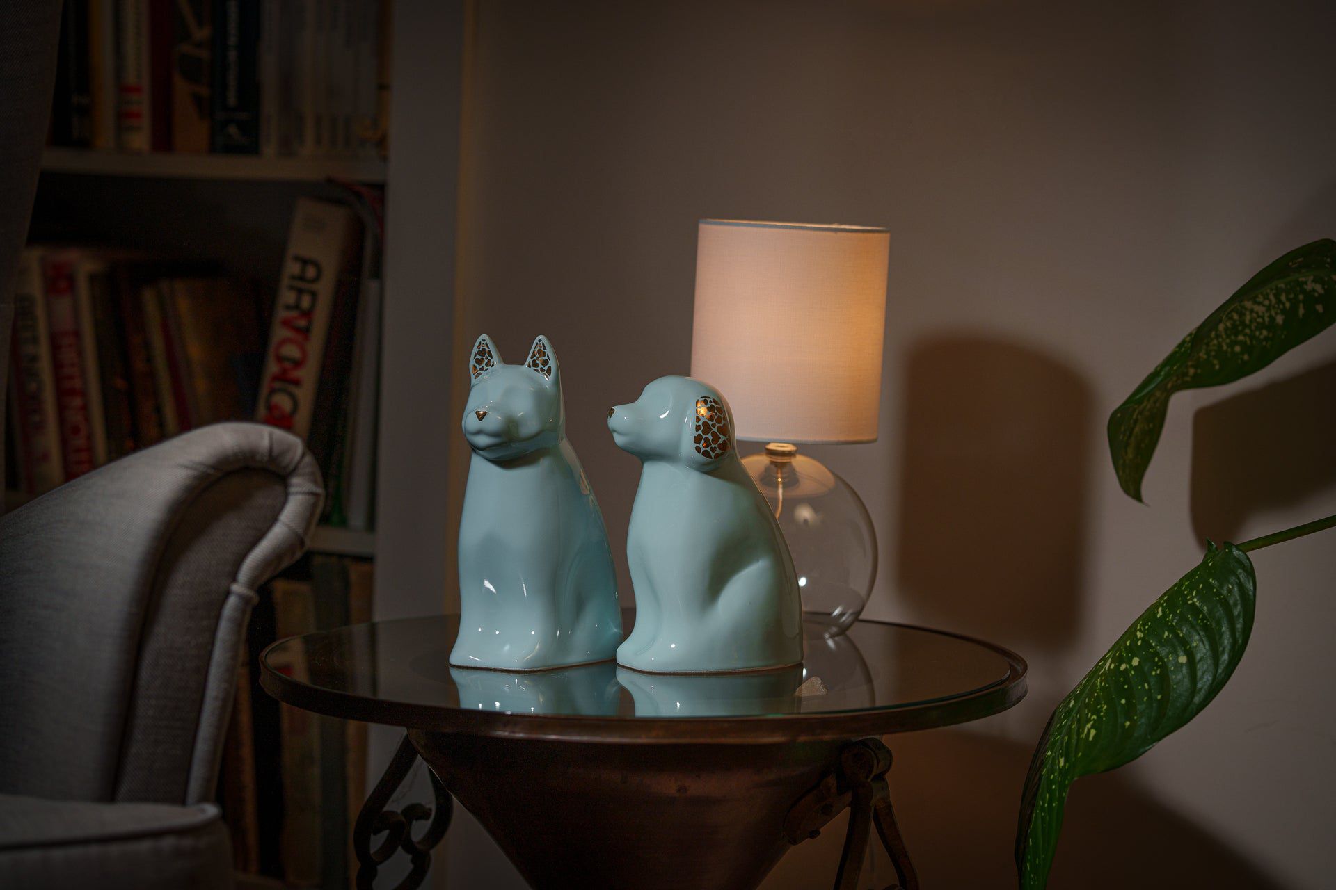 Pulvis Art Urns Pet Urn "Barkley" Pet Urn for Dog - Baby Blue | Ceramic | Handmade