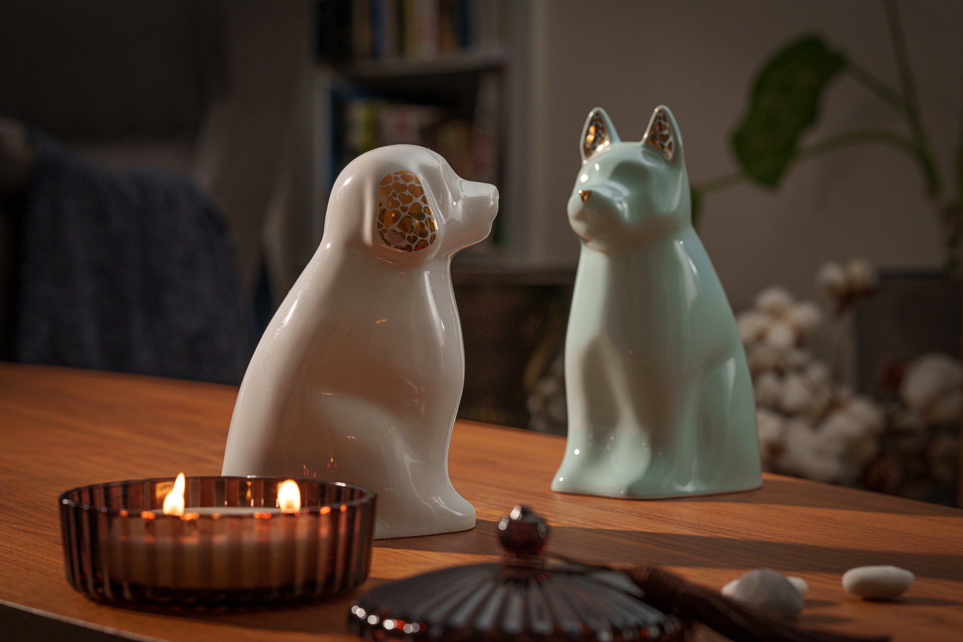 Pulvis Art Urns Pet Urn "Barkley" Pet Urn for Dog - Baby Blue | Ceramic | Handmade