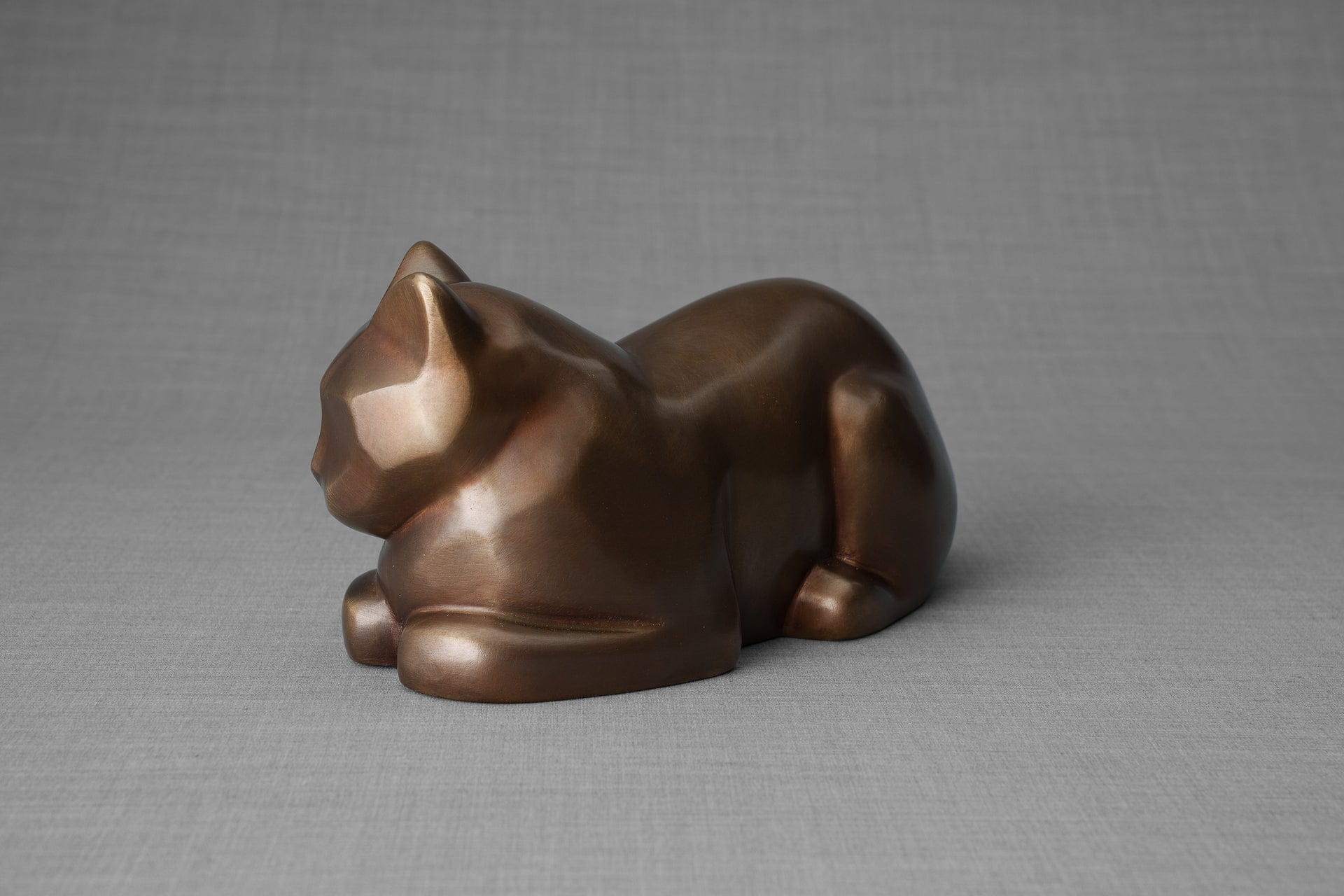 Pulvis Art Urns Pet Urn Cast Bronze Cat Urn "At Rest" | Premium Quality Bronze